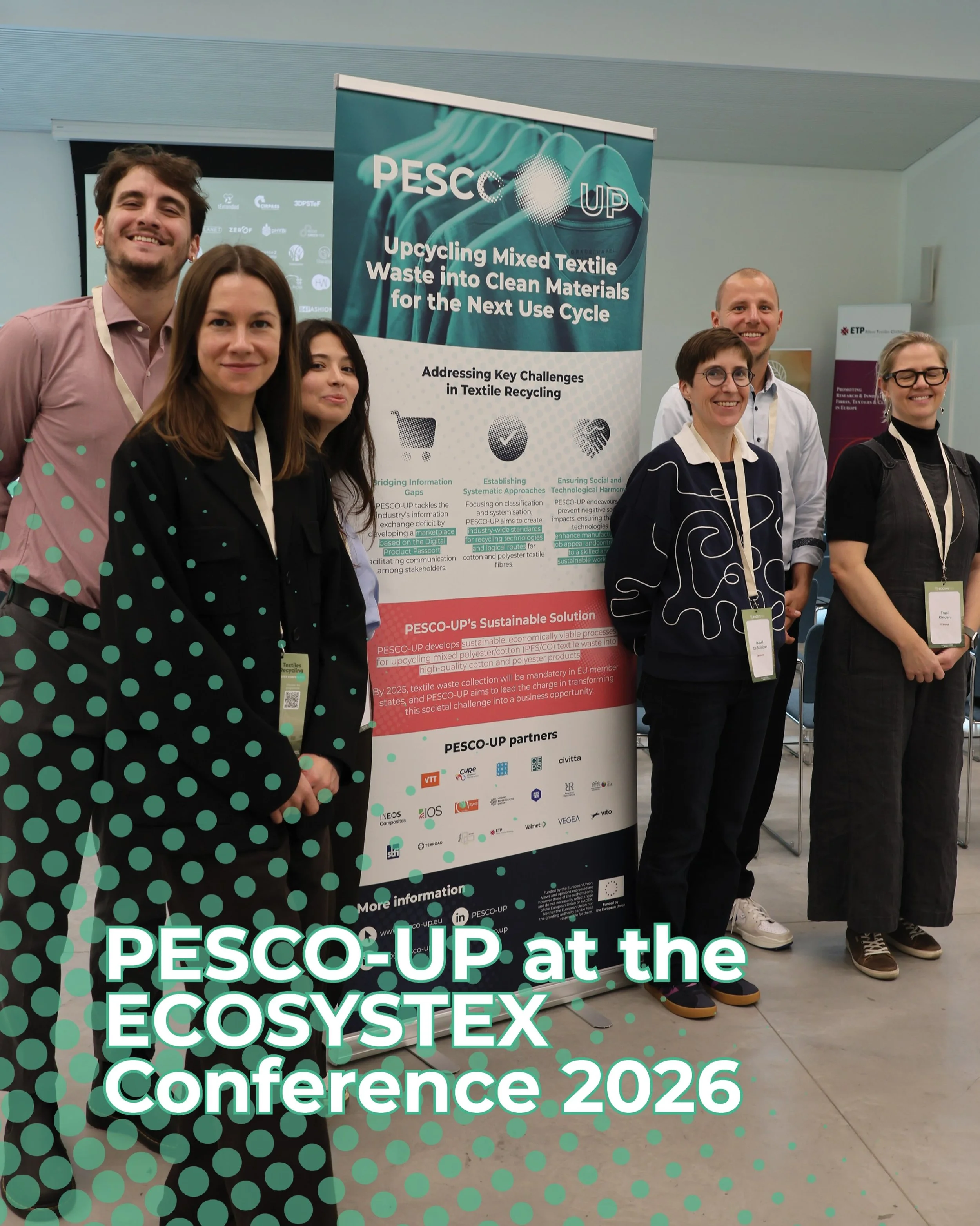 On 16&ndash;18 September, PESCO-UP partners Textile ETP, Centexbel, Valmet and Nordic Bioproducts Group joined the Dornbirn Global Fibre Congress 2026 in Dornbirn, Austria 🗣️
The event brought together key players from across the textile value chain