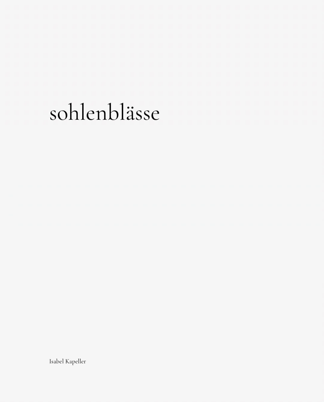 sohlenbl&auml;sse 

#isabelkapeller
#poetrycommunity
#writersofinstagram 
#lyrik
#zeilenleise

Selten schreibe ich &uuml;ber das Offensichtliche.

Mich interessieren die Spuren, die etwas hinterl&auml;sst. 

Das, was bleibt &hellip; lange, nachdem et