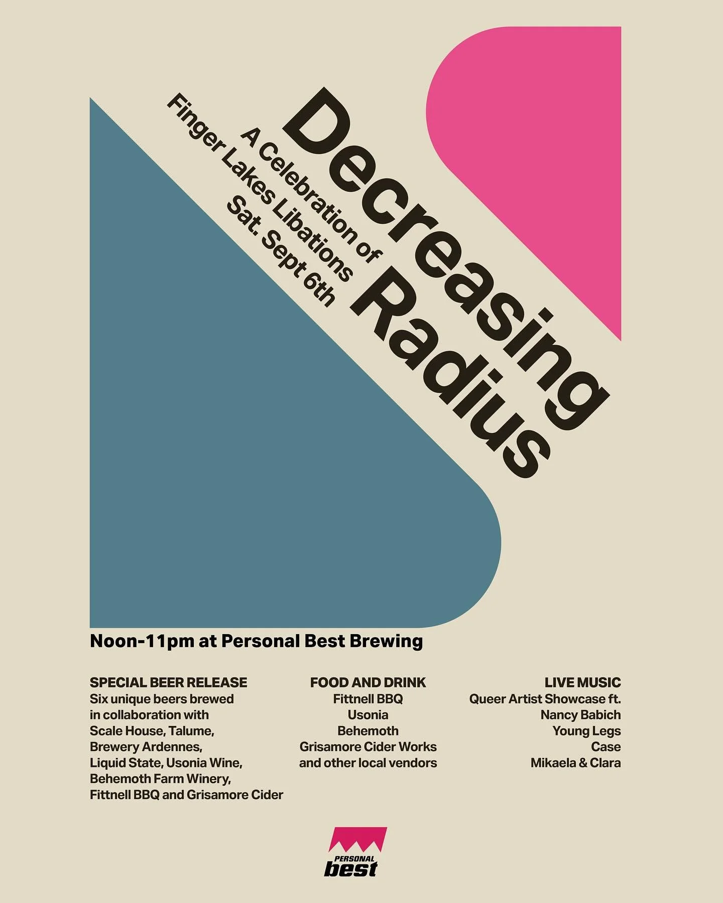 Join us this Saturday for the inaugural Decreasing Radius festival. This is the only time all of these amazing collab beers will be available in one place!
•Six unique beers in collaboration with; @scalehousebrews @breweryardennes @savortalume @