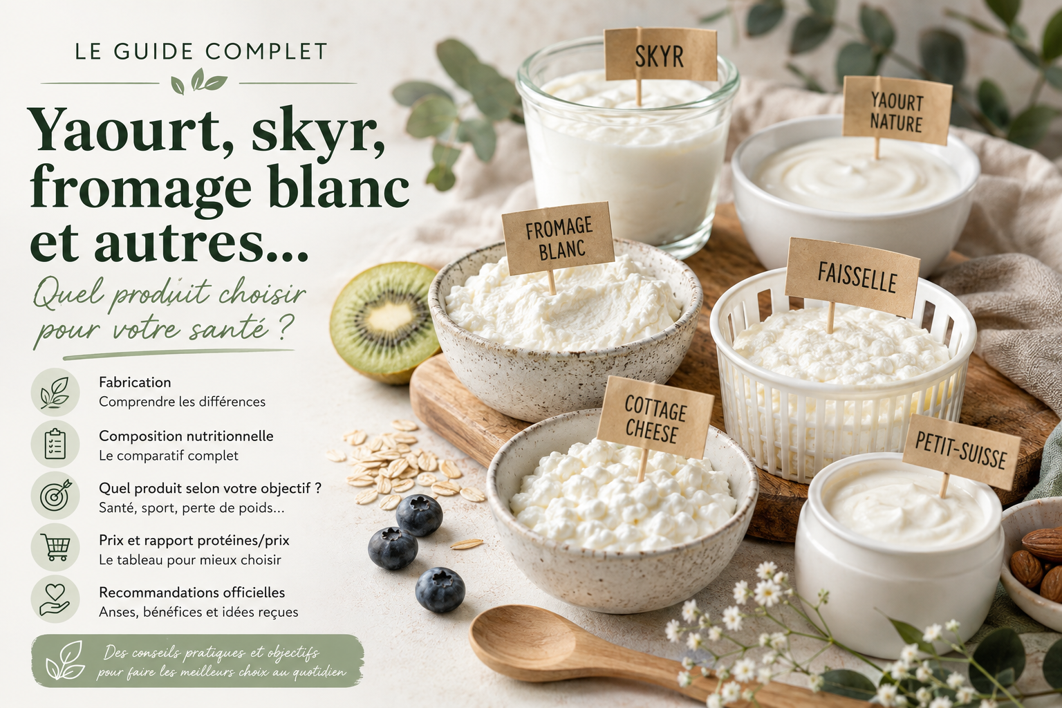 Skyr, fromage blanc, yaourt grec, cottage cheese… lequel choisir ? Le guide complet pour ne plus se laisser influencer par le marketing