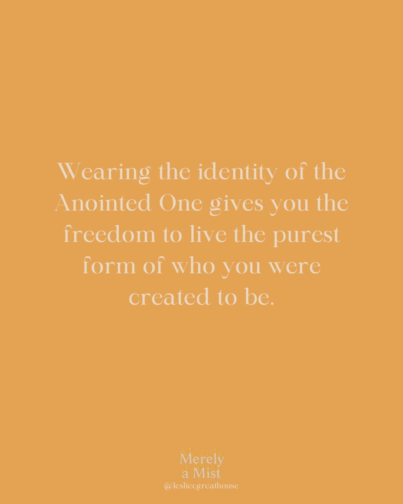 Wearing His identity means you are free to live fully into the life He created. Stepping faithfully and confidently into who you already are in Him. // Gal. 3:27 | Eph. 2:10 | John 8:36 | John 10:10

#LiveFully #IdentityInChrist #AbundantLife #FreeIn
