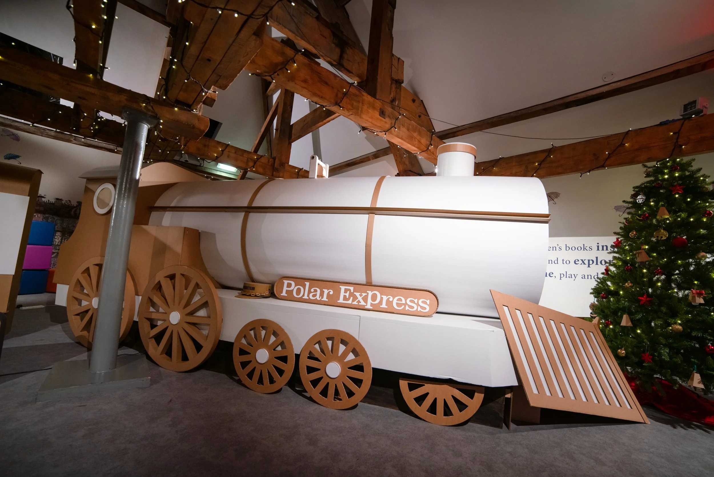 Christmas Event Design, Cardboard Steam Train, Polar Express, Seven Stories Attic, The National Centre for Children's Books Museum, Lottie Smith.jpg