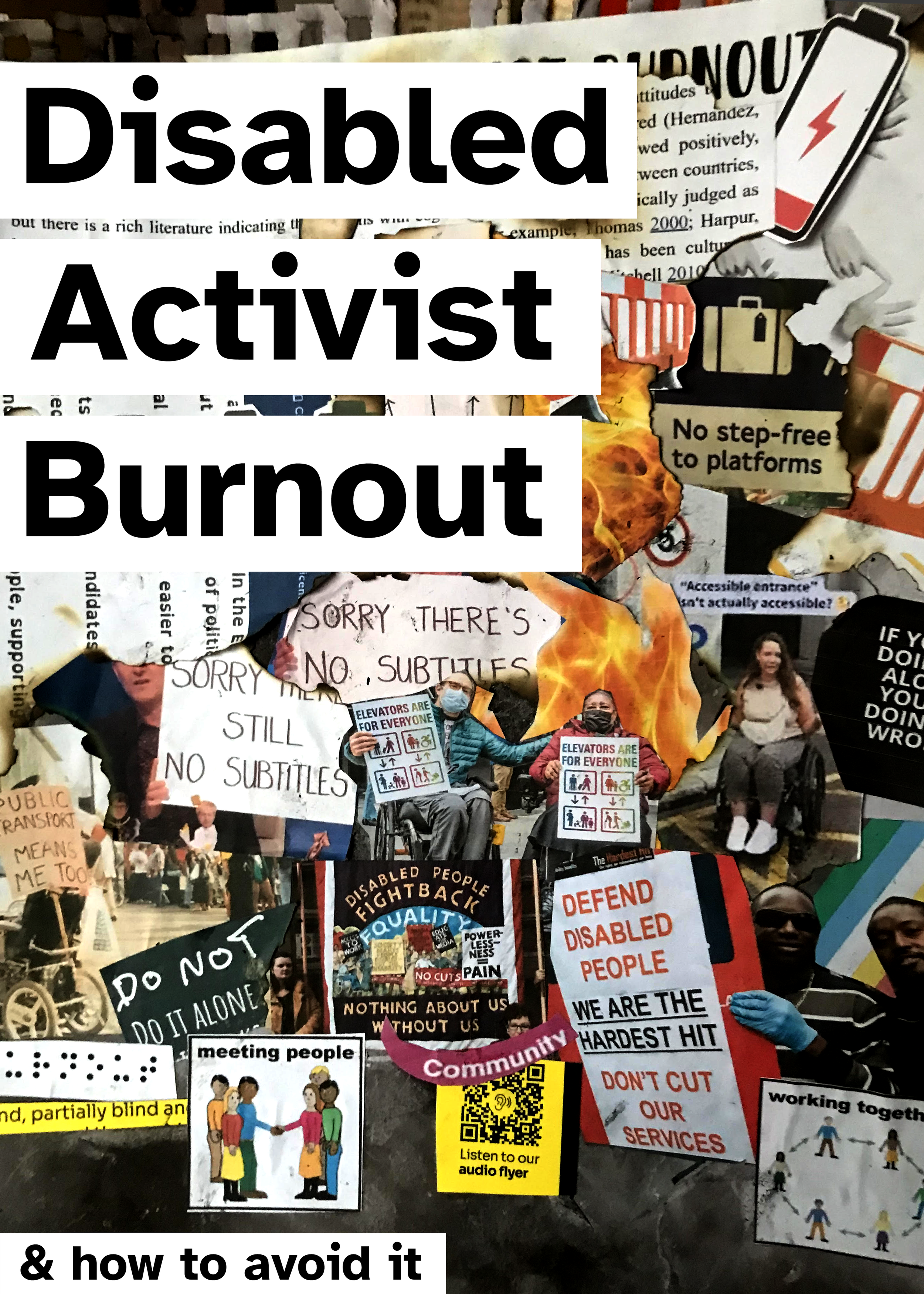 poster for Disabled activist burn out (and how to avoid it)
