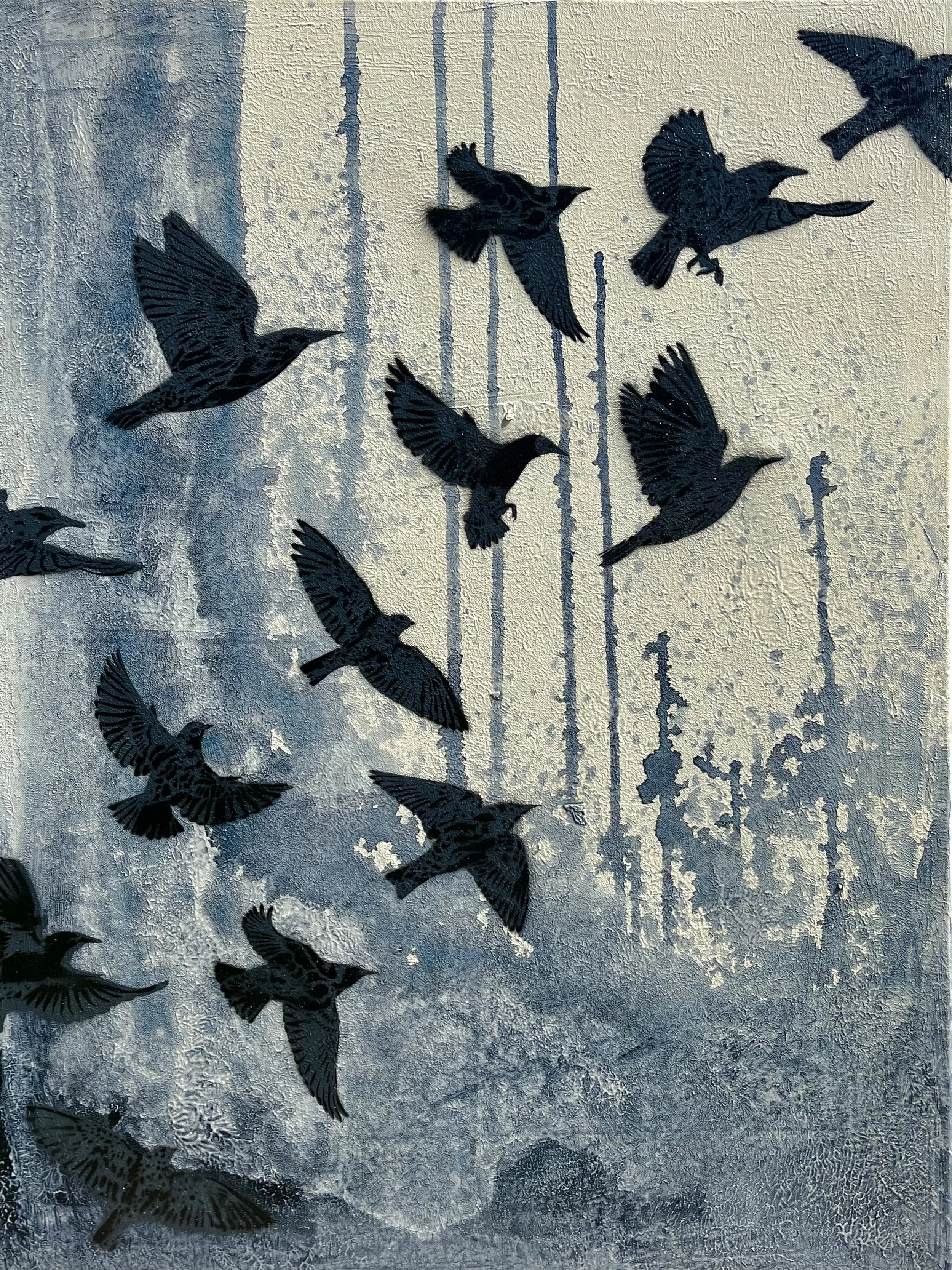 Ascent from Slumber, 2025
30x40, Acrylic & Spray Paint on Canvas