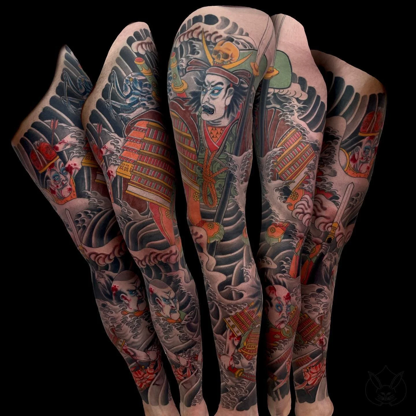 Views on Sam&rsquo;s Taira no Tomomori 
.
.
.
#theburrowyyc #japaneseart #japanesetattoo #irezumi #thesolidink #deadlytattoosupply #irezumiartist #irezumicollective #japaneseink #japanesetattoosub #irezumicollective #scene360 #freshlyinkedmag #calgar