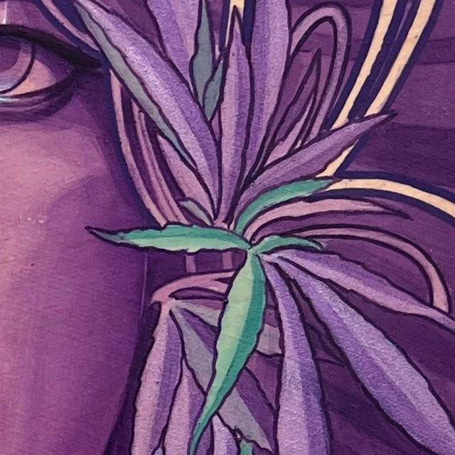 Finished painting for @mikekennytattoos and @steftones_tattoos out east . Honoured that I got to do this thanks for looking🖤✨

22&rdquo; panel acrylic on wood 

#yyc #yycartist #yyctattoo #yyctattoos #deadlytattoosupply #goodguysupplyfamily #theburr