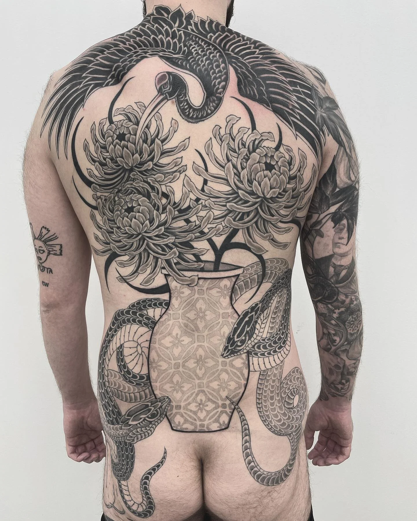 David&rsquo;s back all finished up! This was one of my favourite projects on one of my favourite people. Thanks for the trust and commitment David @davesgoodies 💚