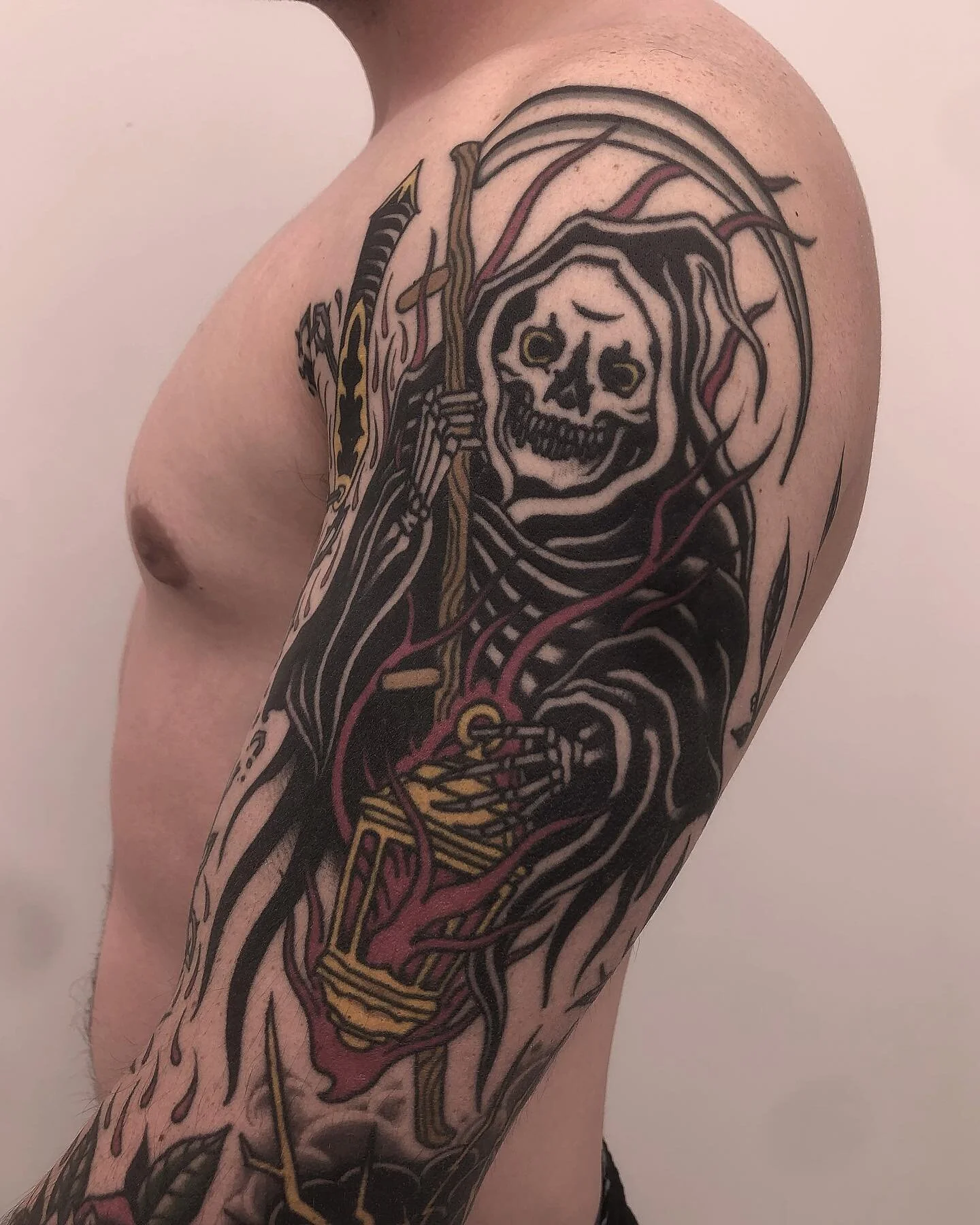 Reaper for nick. Healed about 4 years. Thanks again for the trust! @theburrowyyc
