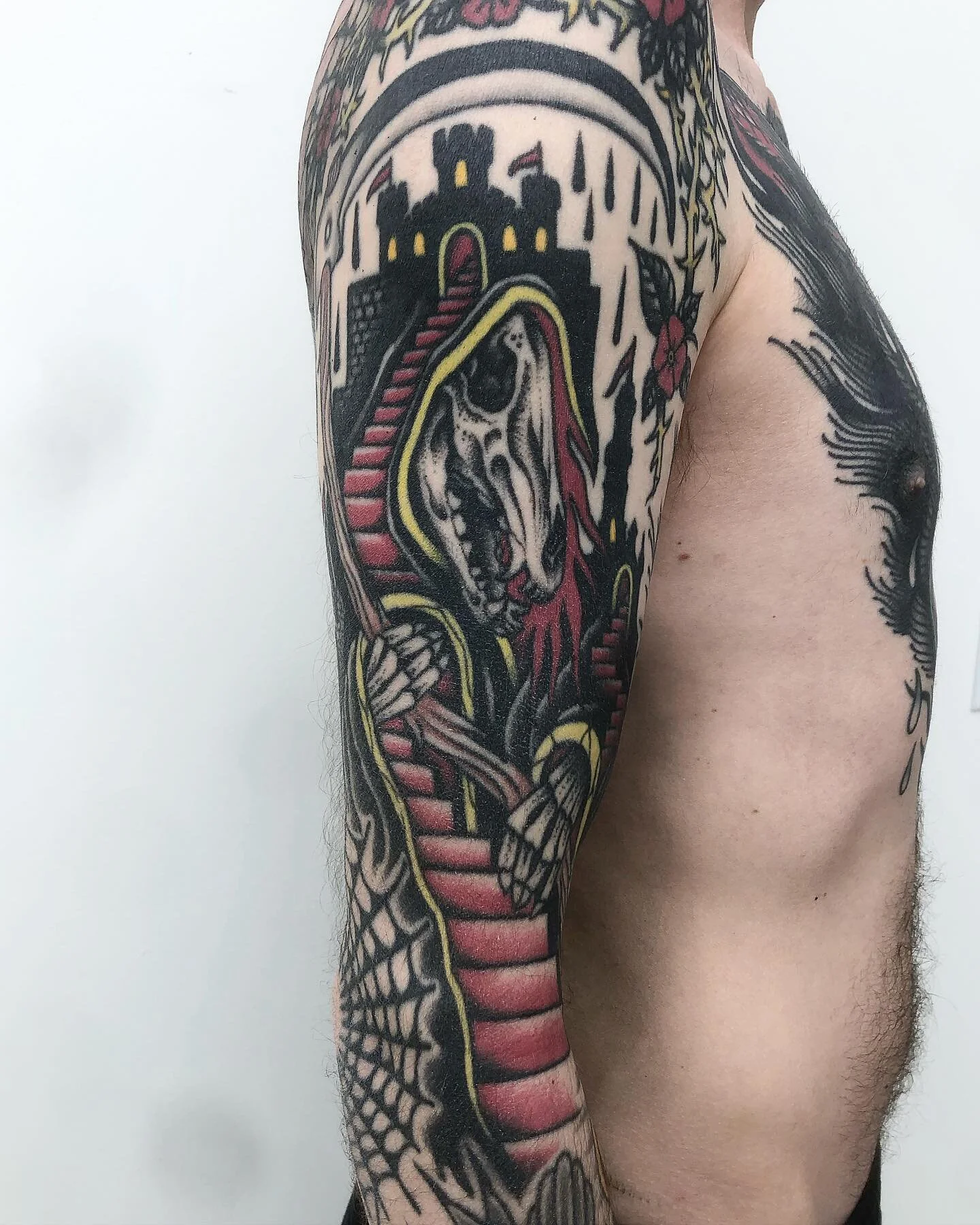 One of my all time favorites. Castle/wolf/reaper 6 years healed! Thanks agin @adam_analog