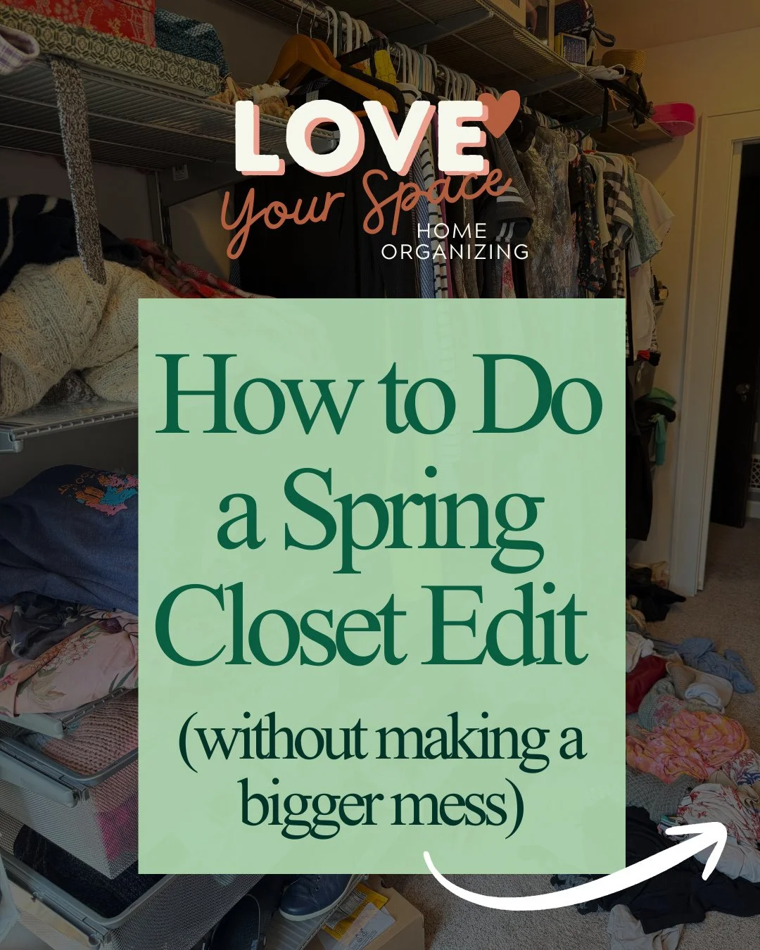 Spring closet edits fail when you pull everything out&hellip; and stop there.⁠
⁠
Here&rsquo;s the method I use with Columbus clients:⁠
⁠
1️⃣ Remove only one category at a time (ex: jeans only).⁠
2️⃣ Edit by frequency &mdash; what did you actually wea