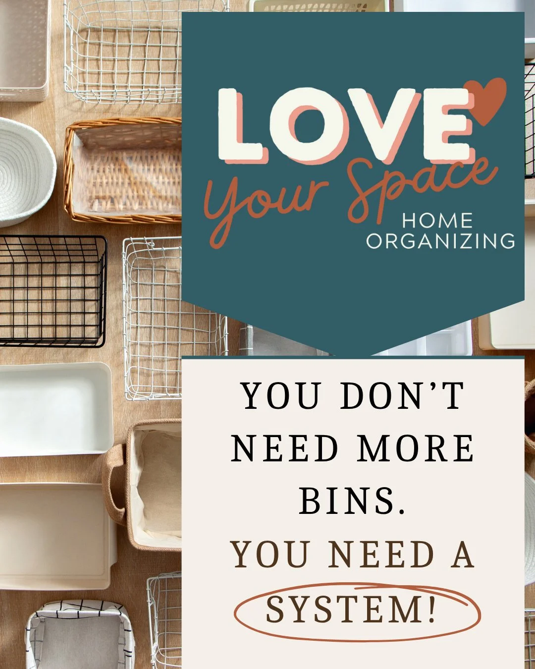 If your home still feels overwhelming even with bins everywhere&mdash;this is why.⁠
⁠
Bins don&rsquo;t create organization.⁠
They just contain the chaos.⁠
⁠
What actually works:⁠
&bull; Decluttering first⁠
&bull; Grouping by how you live⁠
&bull; Crea