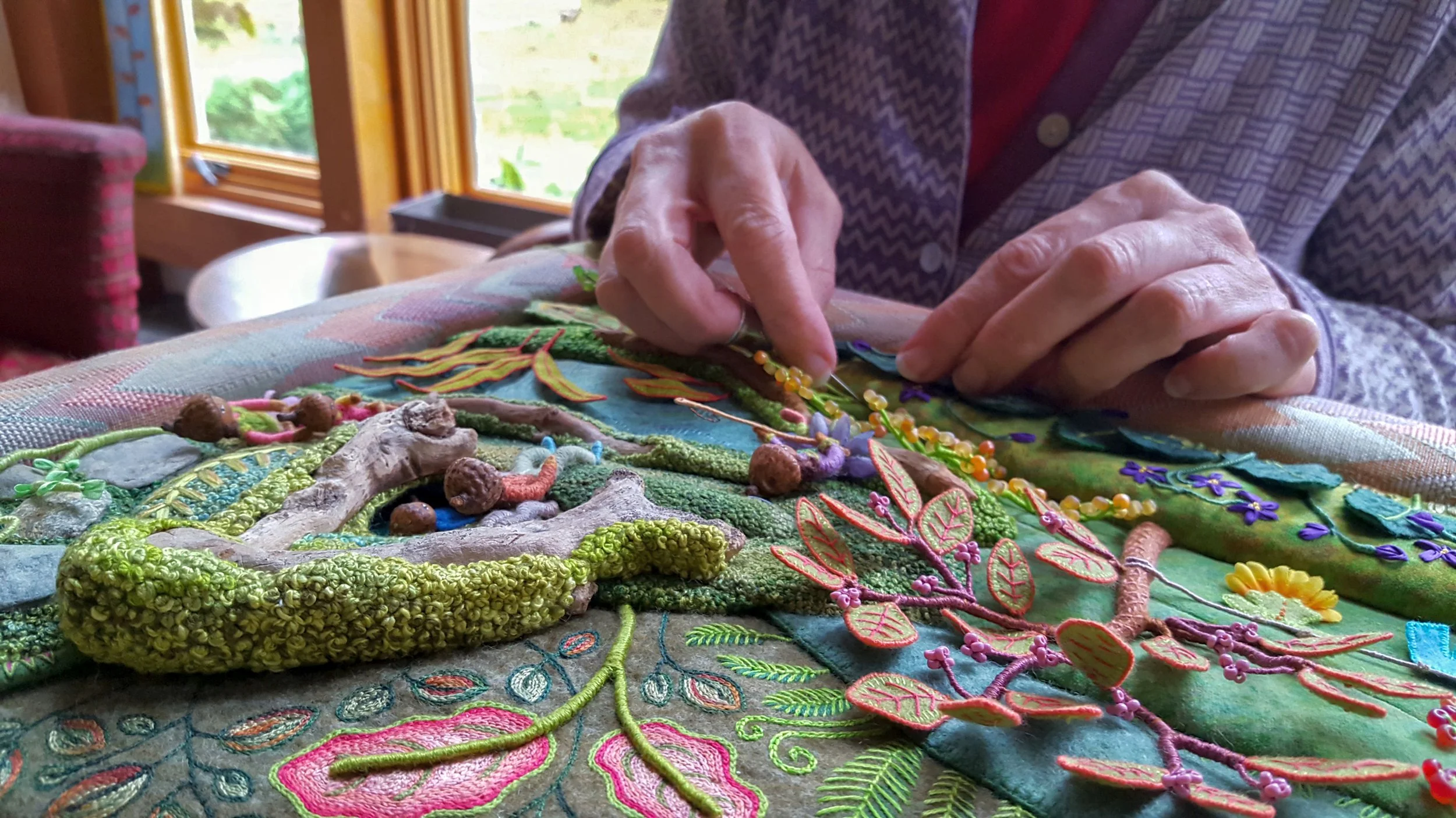 Salley Mavor at work in her studio