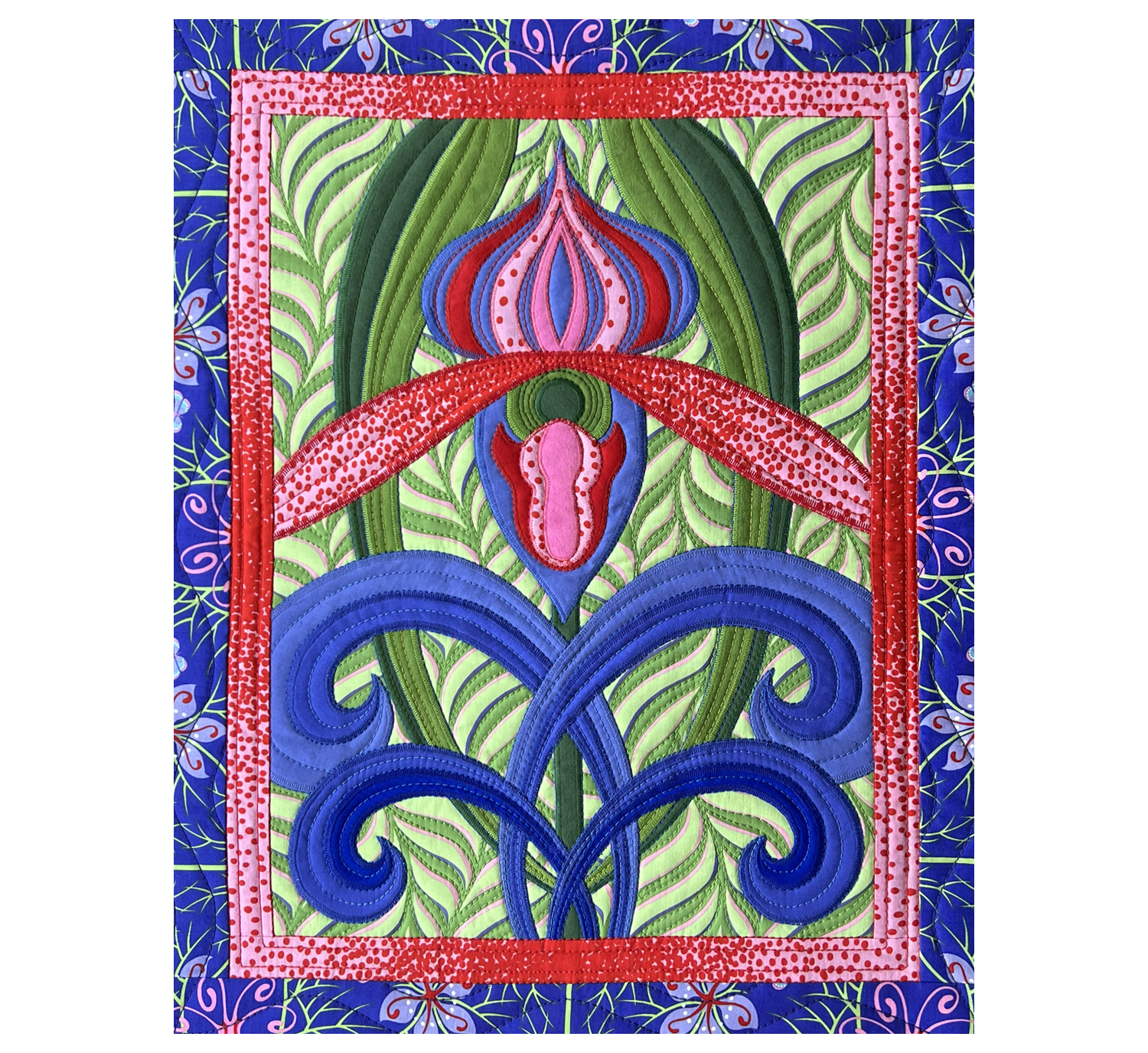 (Detail) Blue Orchid, 2018 – Jane Sassaman, Harvard, IL 