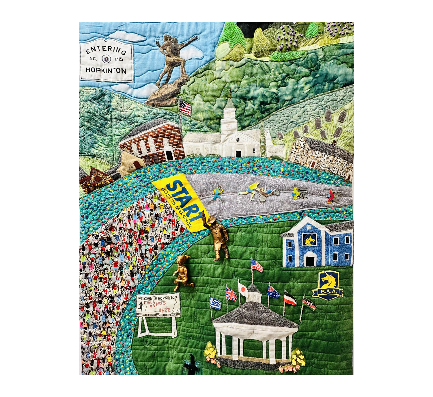 Go the Distance (Hopkinton Panel), 2026 – Marathon Quilters Guild