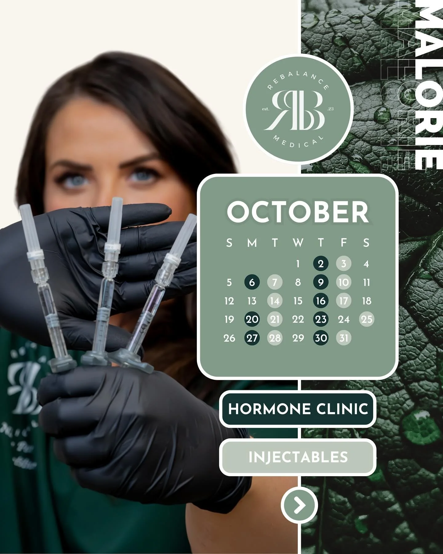 Ready to look and feel your best? Book in now and let&rsquo;s get you glowing.
Our calendar is filling fast this fall, so don&rsquo;t wait &mdash; head to our website today to secure your spot.
Alyssa, RN is available for aesthetic injectables, and M