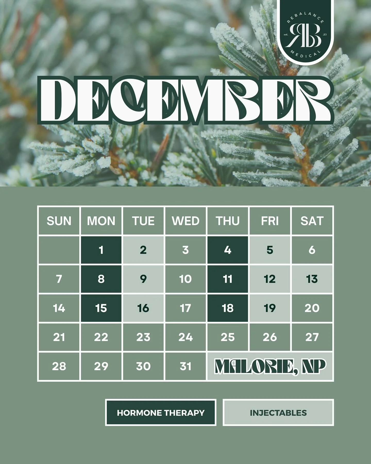 The holiday rush is here! Don&rsquo;t miss your last chance to get in at ReBalance Medical before the break.
Reserve your appointment online today!

#bhrt #hormone #hormonehealth #hormonehealing #hormomebalance #menopause #perimenopause #menopausesup