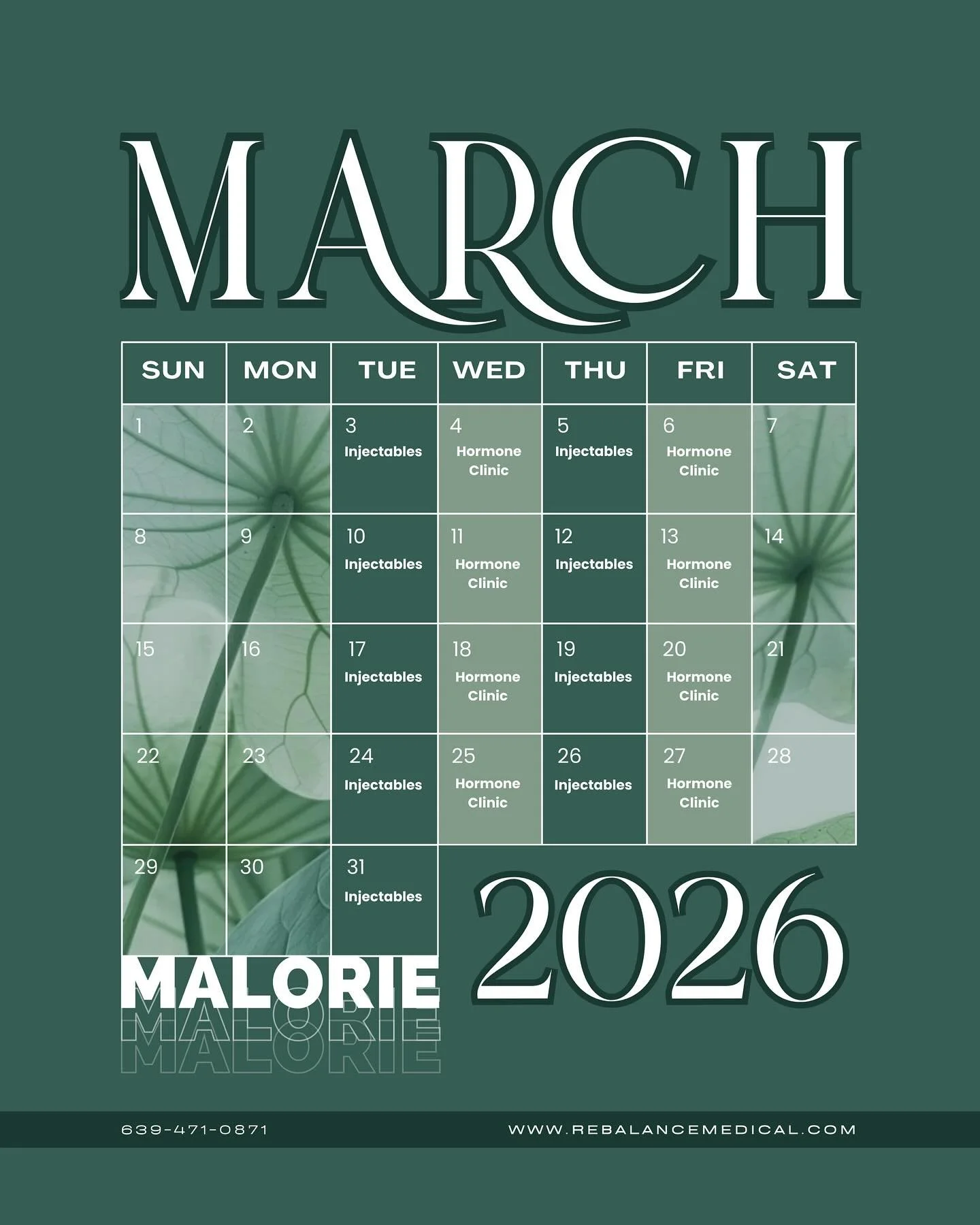 March appointments are officially open at ReBalance Medical!
As we step into a new season, it&rsquo;s the perfect time to refresh, rebalance, and prioritize you.
✨ Injectables with Alyssa, RN ✨ BHRT &amp; Injectables with Malorie, NP
From subtle lip 