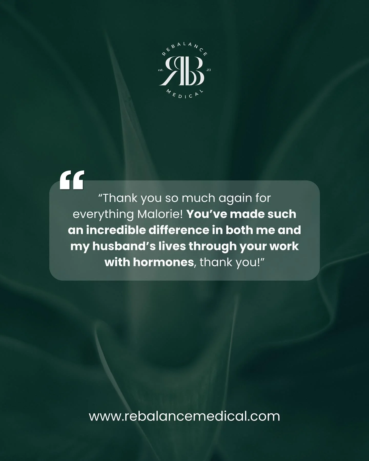 Feedback like this says it all.
BHRT isn&rsquo;t just about balancing hormones &mdash; it&rsquo;s about transforming how you feel in your own body, restoring energy, mood, sleep, intimacy, and overall quality of life. When hormones come back into bal