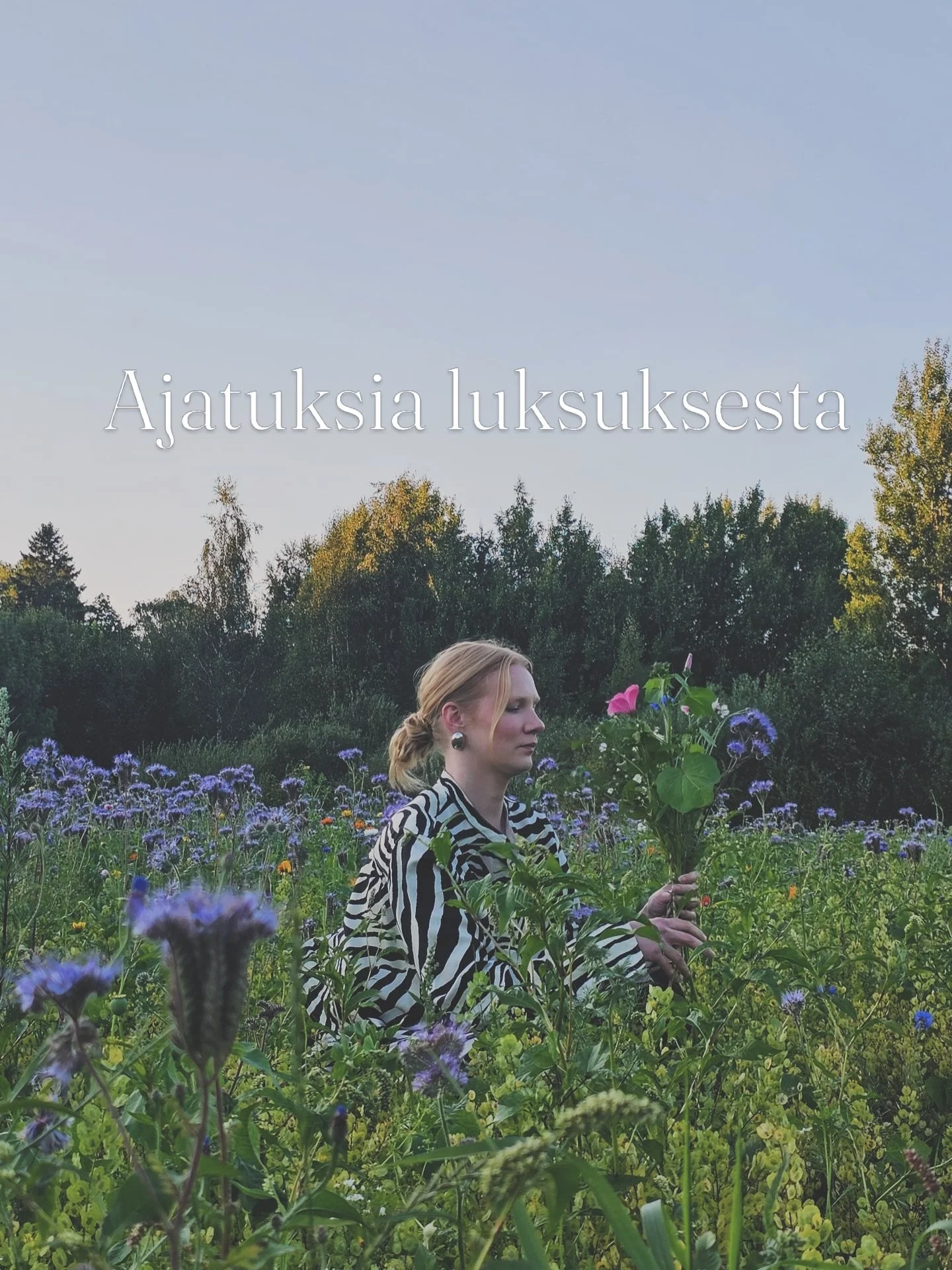M&auml; oon viime aikoina pohtinut paljon sit&auml;, mit&auml; luksus on nykyp&auml;iv&auml;n&auml; ja mit&auml; se on mulle. Mulle se ei tarkoita yksityiskoneita, moderneja huviloita ymp&auml;ri maailmaa tai aina uutta. Oon itse asiassa tajunnut, et