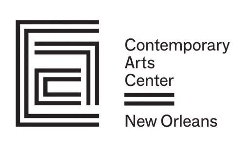 Logo of the Contemporary Arts Center New Orleans featuring geometric design and text.