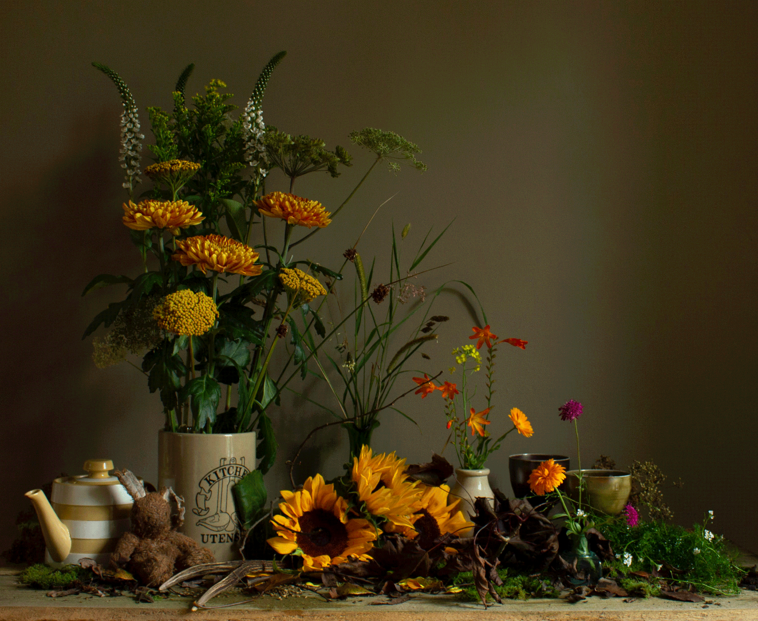 Chrysanthemum (limited print edition). Direct colour printed on to Aluminium Dibond. Various sizes.