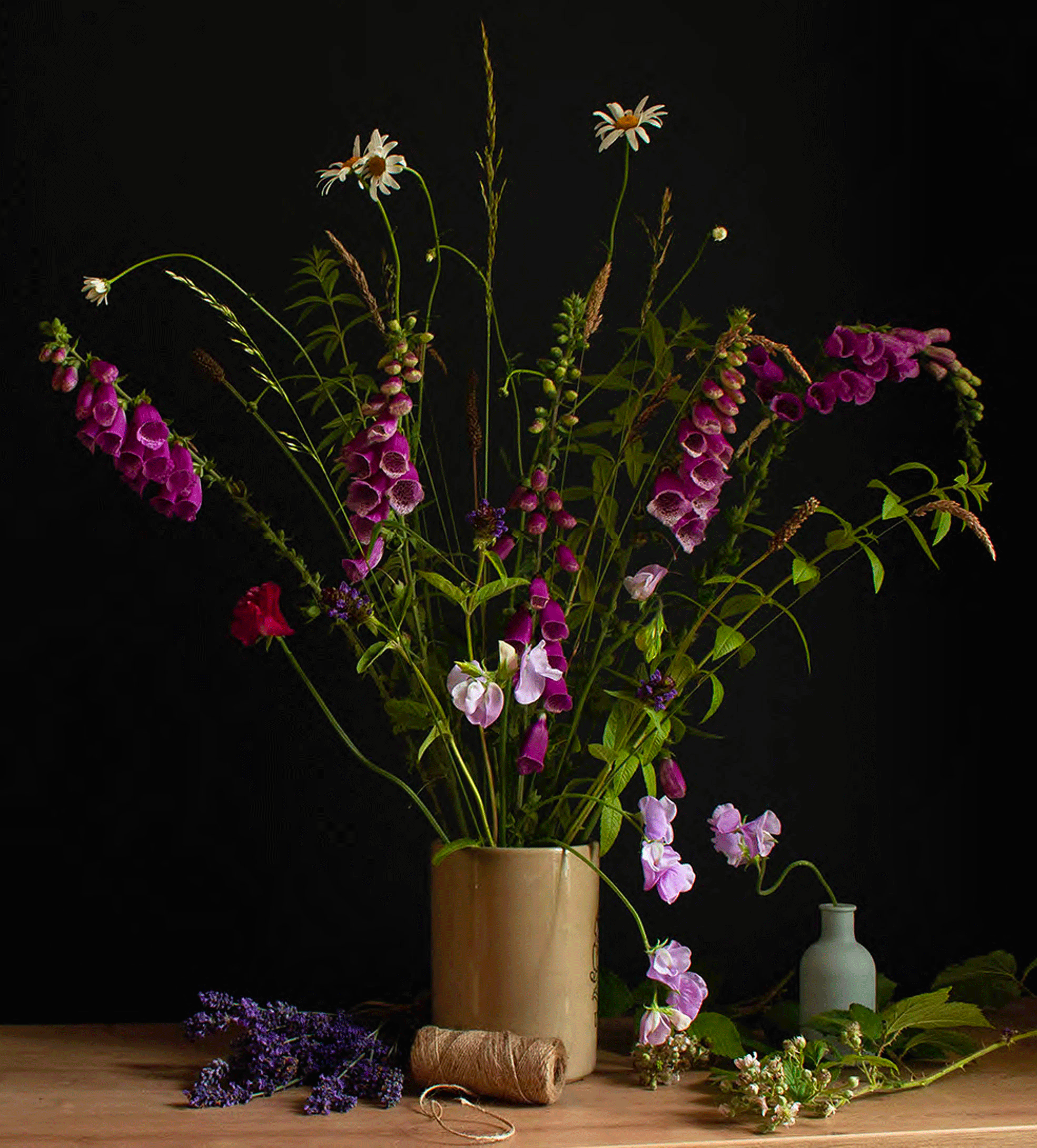 Foxgloves (limited print edition). Direct colour printed on to Aluminium Dibond. Various sizes.