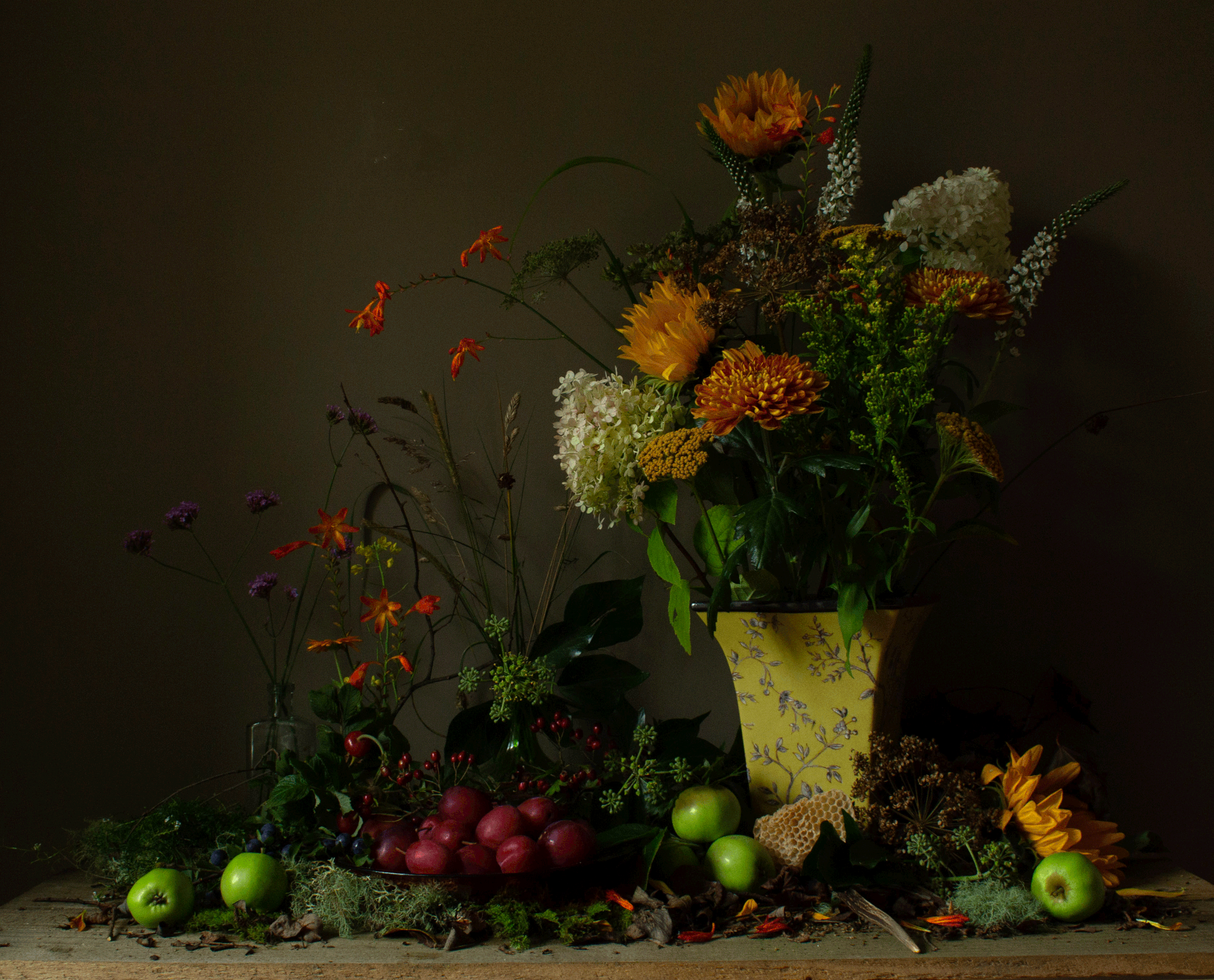 Autumn Fruits (limited print edition). Direct colour printed on to Aluminium Dibond. Various sizes.