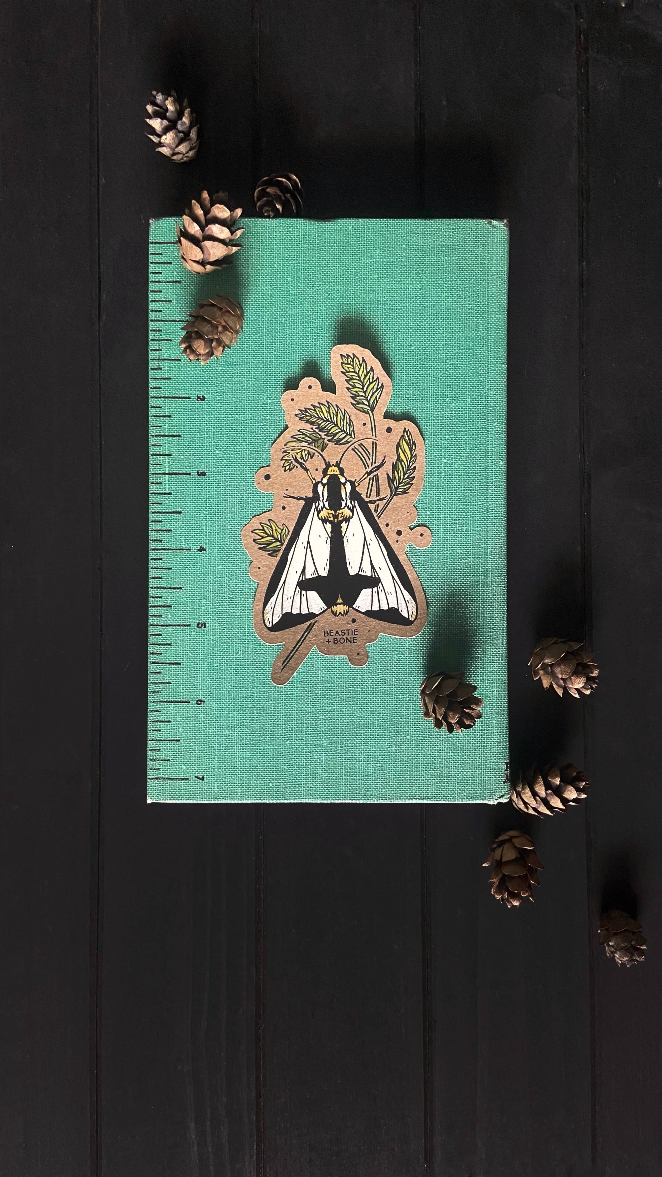 Sea Wolf Recycled Kraft Paper Sticker — Beastie and Bone