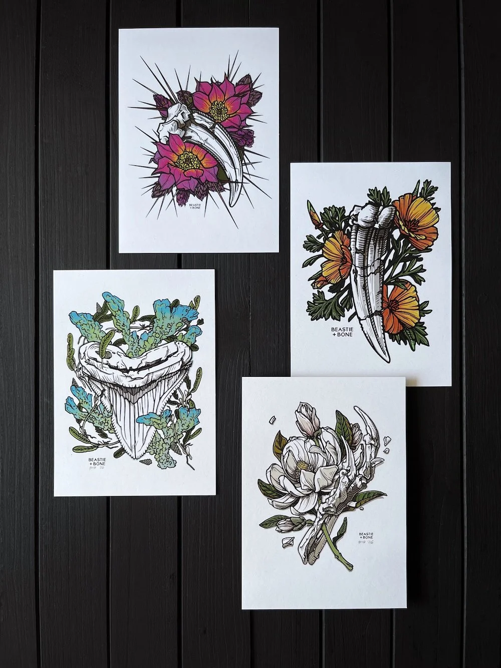 Fossils and Florals Miniprints Flatlay Product.jpg