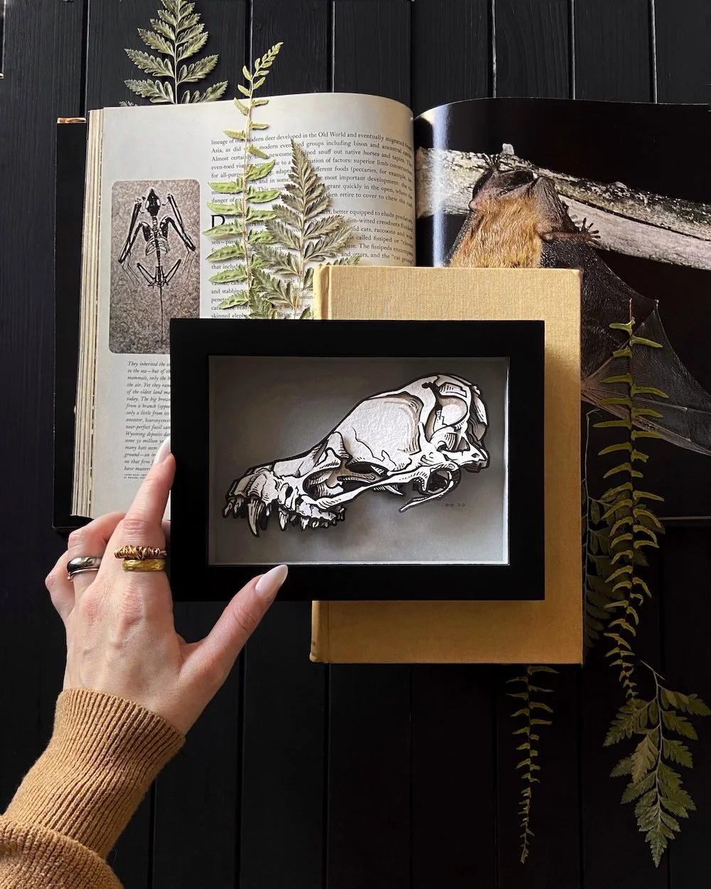 Gray Bat Skull I Paper Original Flatlay Web.jpg