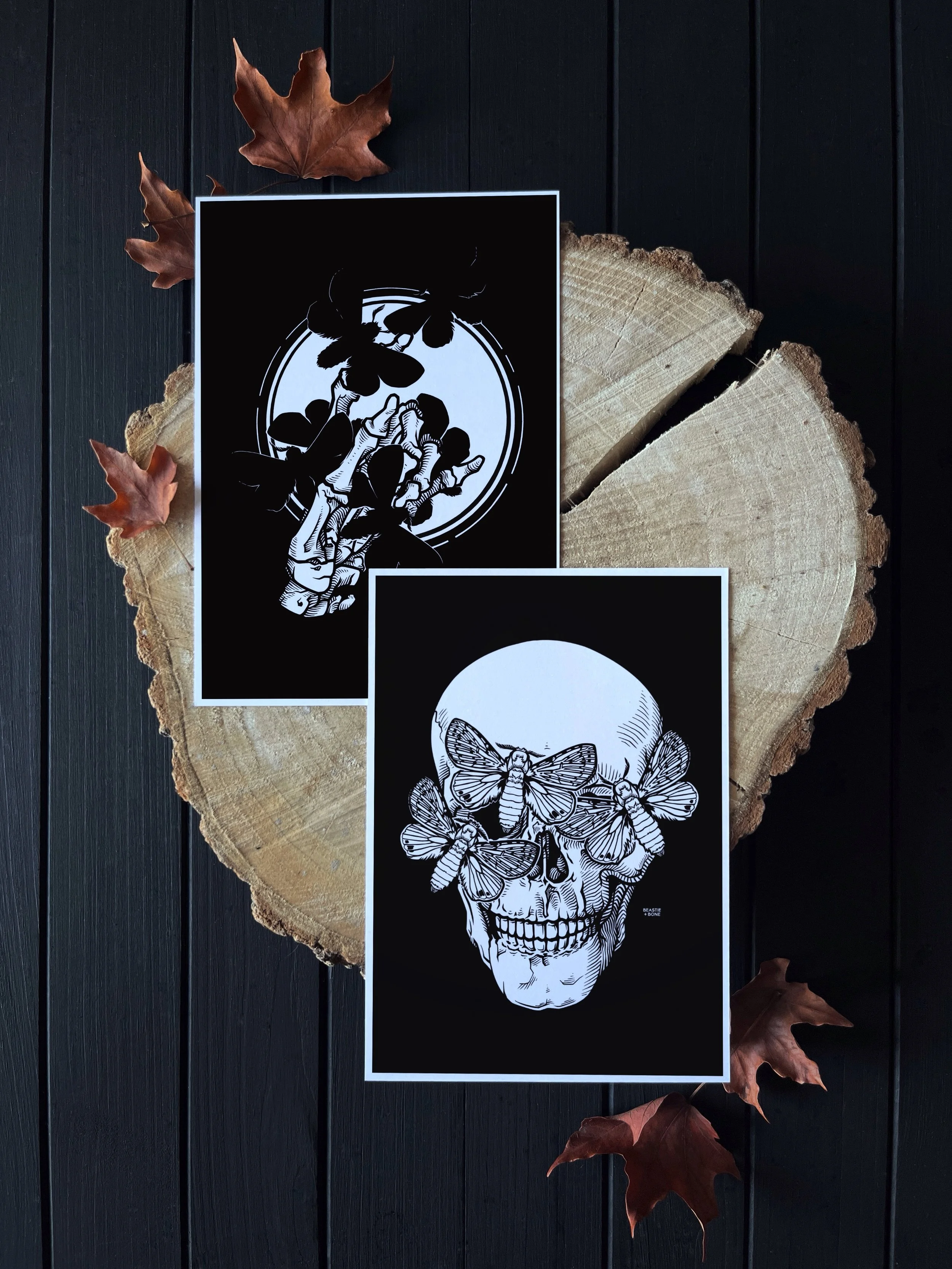 Memento Mori Moths Miniprint Set
