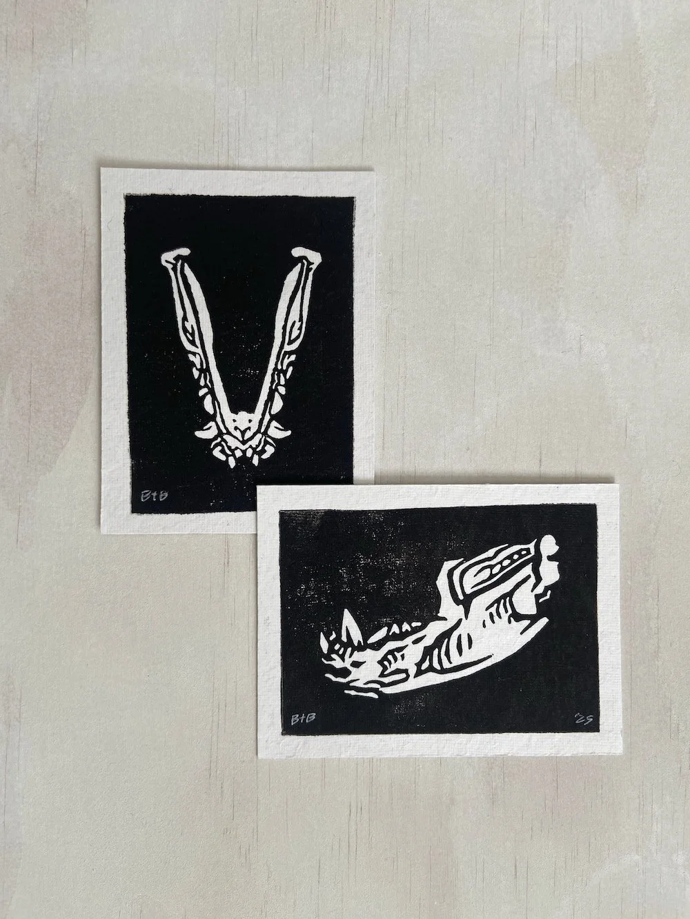 Product Linocut Tinyprint Bat Jawbones I and II.jpg