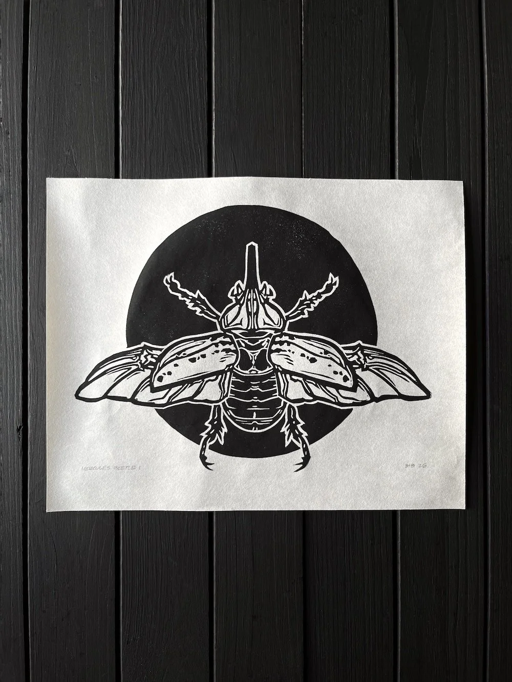 Hercules Beetle I Mulberry Linocut Product.jpg
