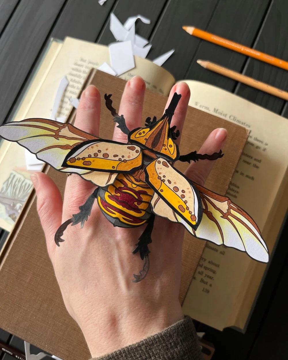 Eastern Hercules Beetle Downloadable Paper Art Kit Flatlay 4 Web.jpg