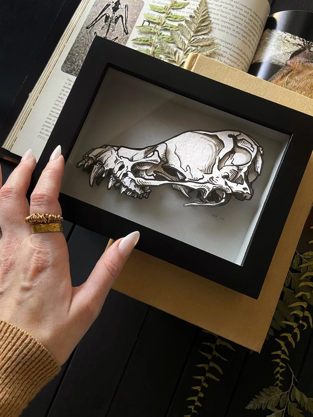 Gray Bat Skull I Paper Original Flatlay Angled Web.jpg