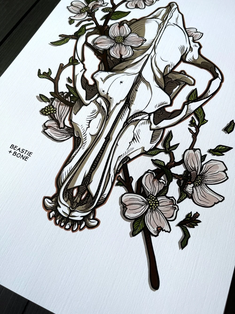 Direwolf and Dogwood Print Product Photo Closeup Web.jpg