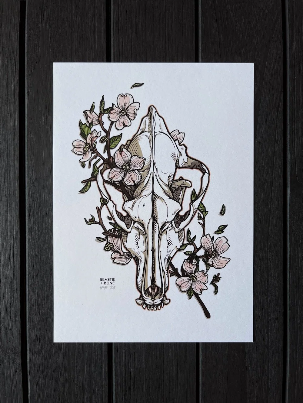 Dogwood and Direwolf Recycled Paper Miniprint