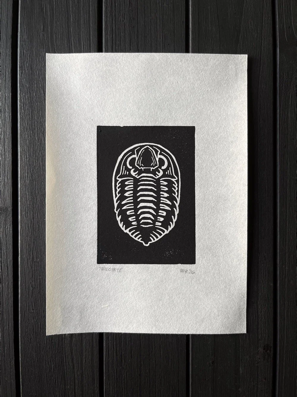 Trilobite Mulberry Linocut Tinyprint Product.jpg