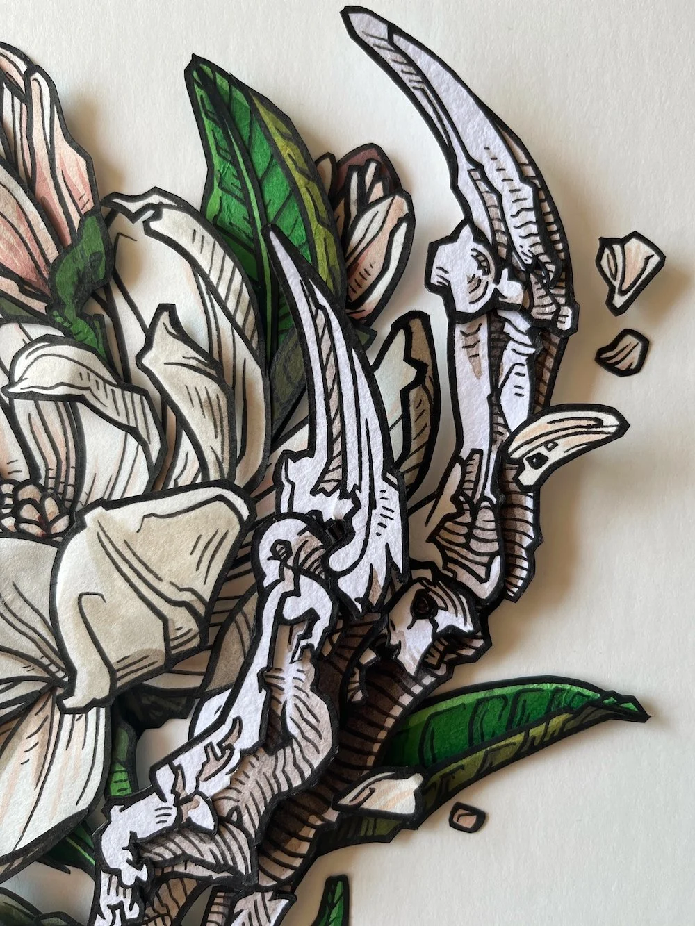 Appalachian Bouquet Paper Art Original Unframed Closeup 2 Web.jpg