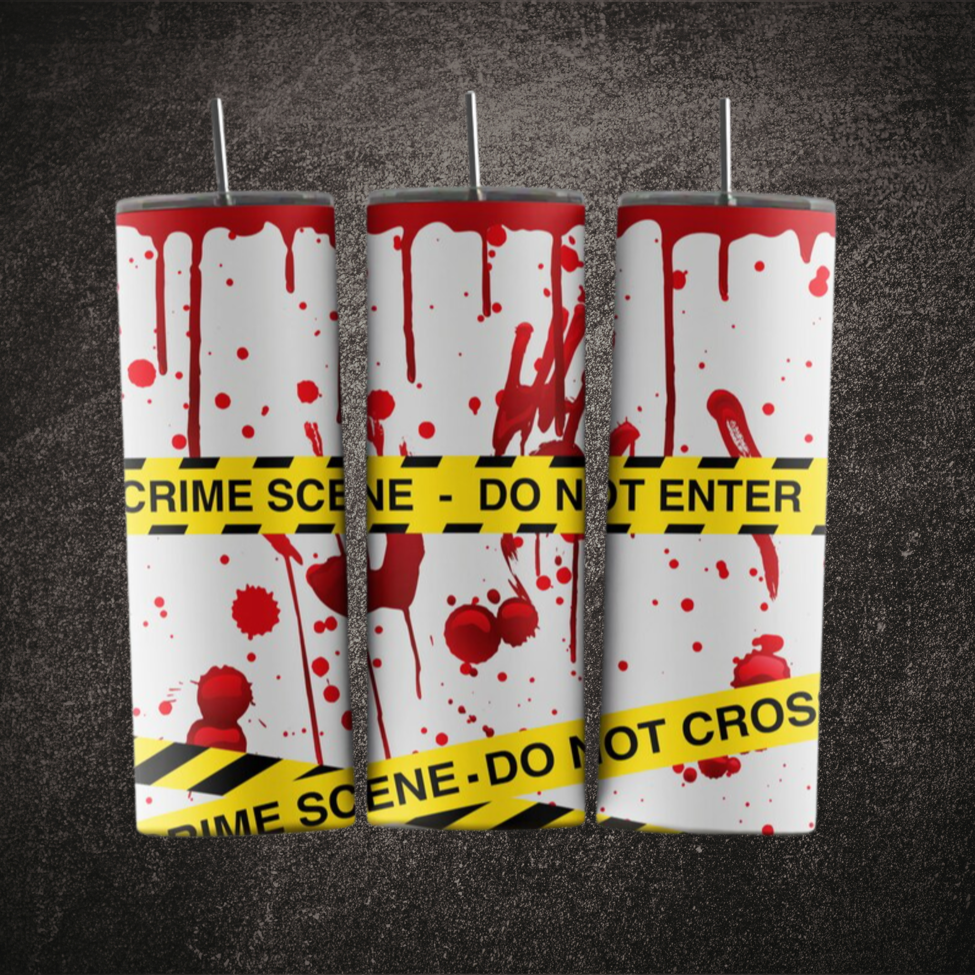 Crime Scene: Do Not Cross Bloodstain Skinny Tumbler