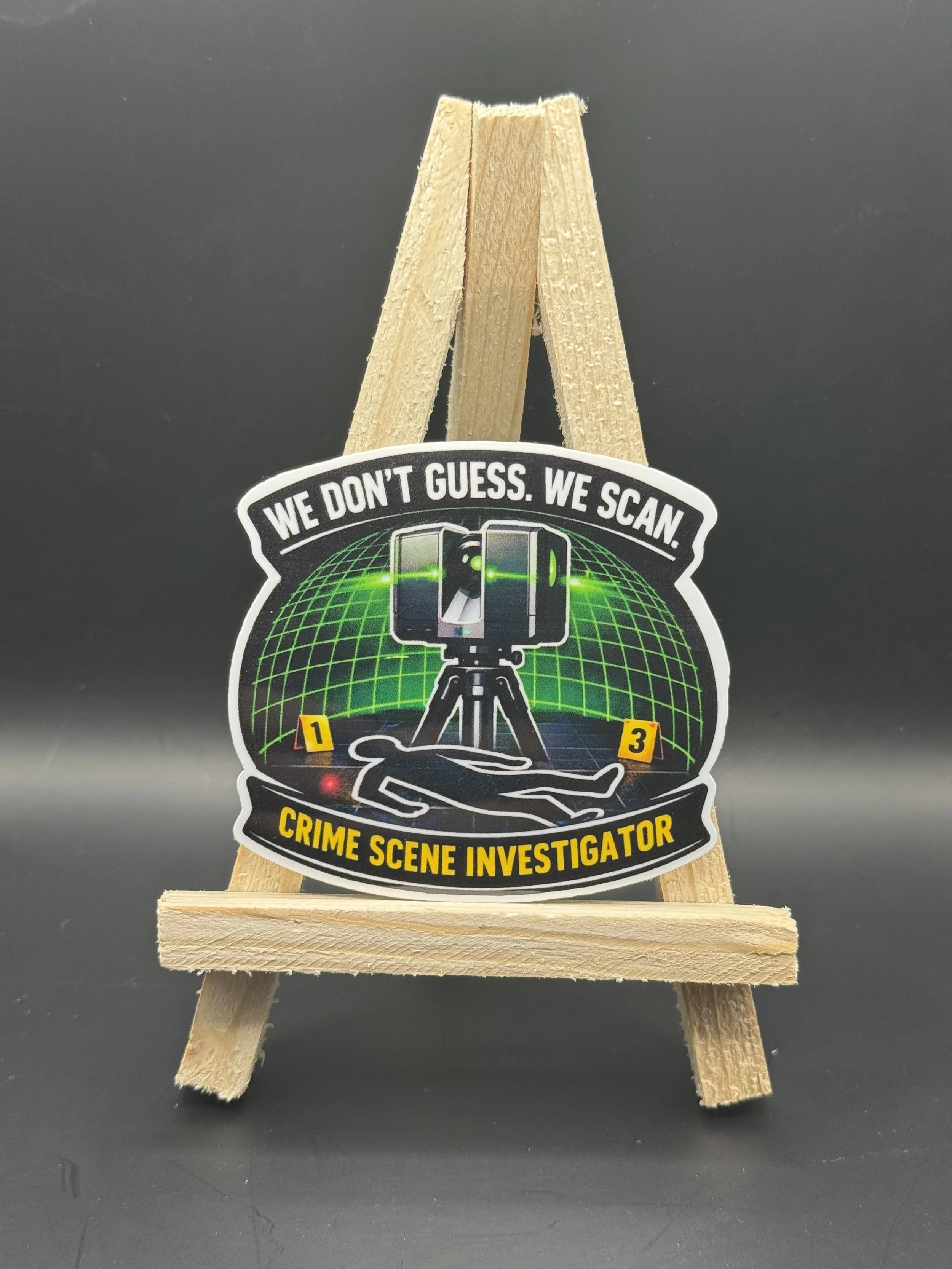 We Don't Guess. We Scan. Vinyl Sticker