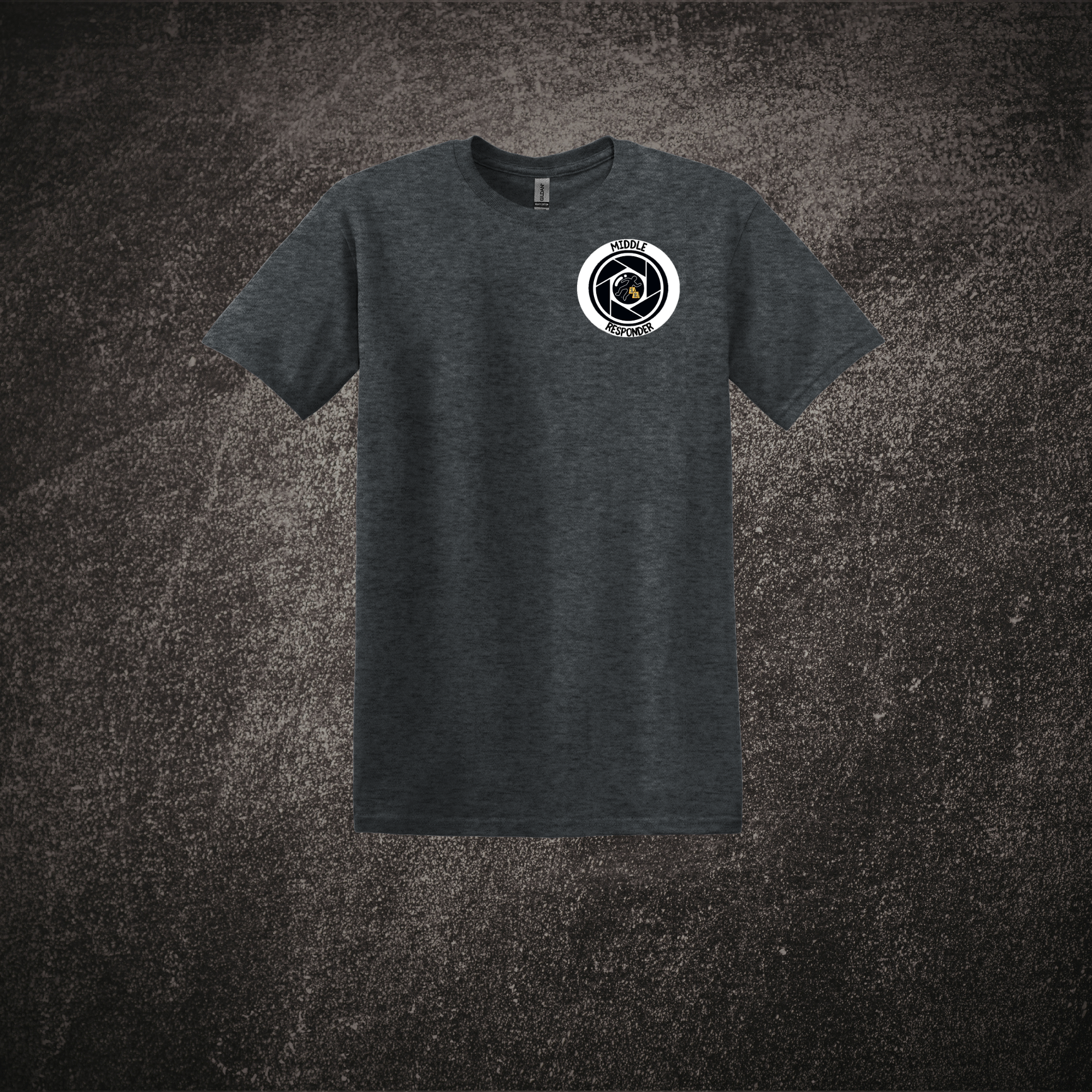 Middle Responder Front - Dark Heather.png