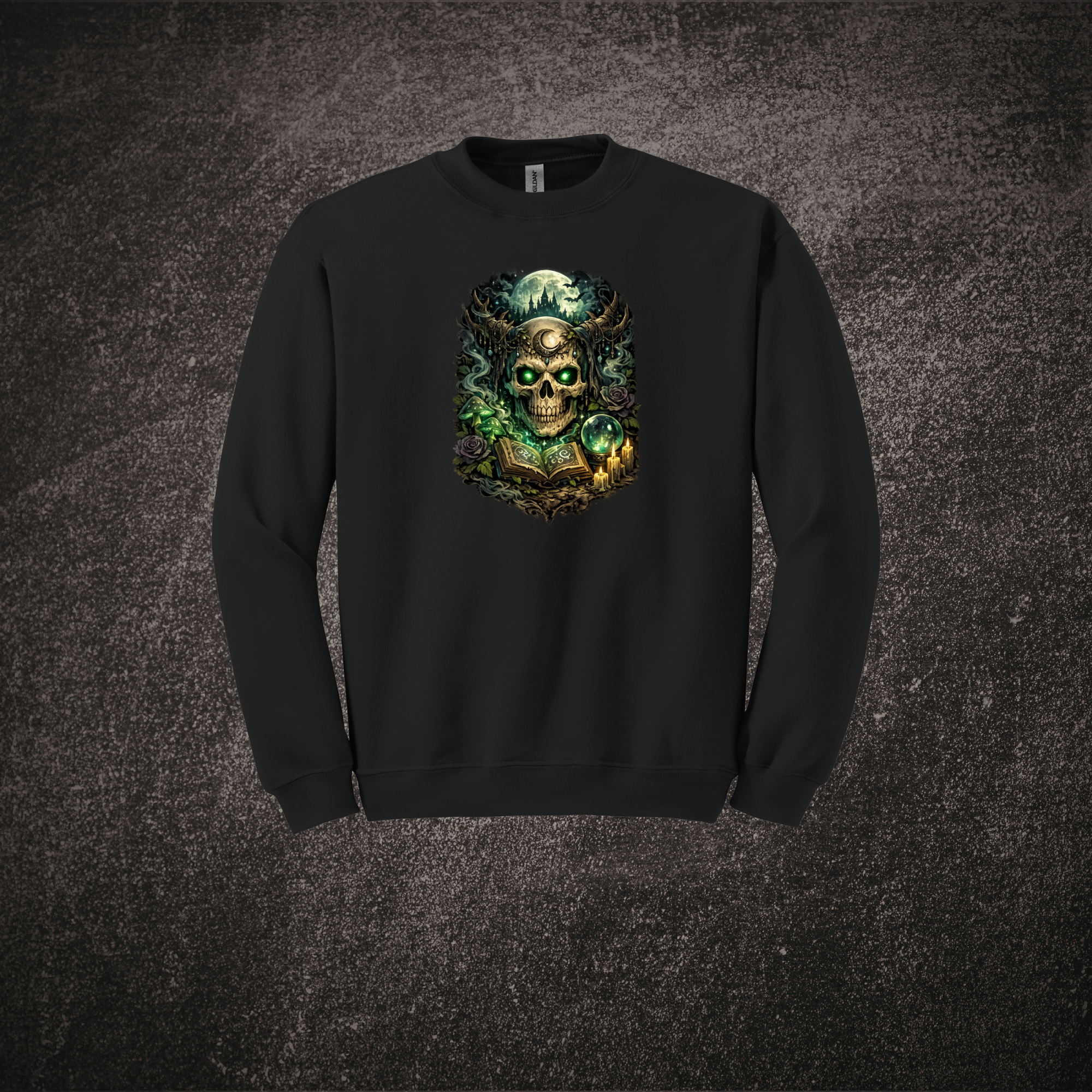 Spell Binding Skull - Sweatshirt Black.png