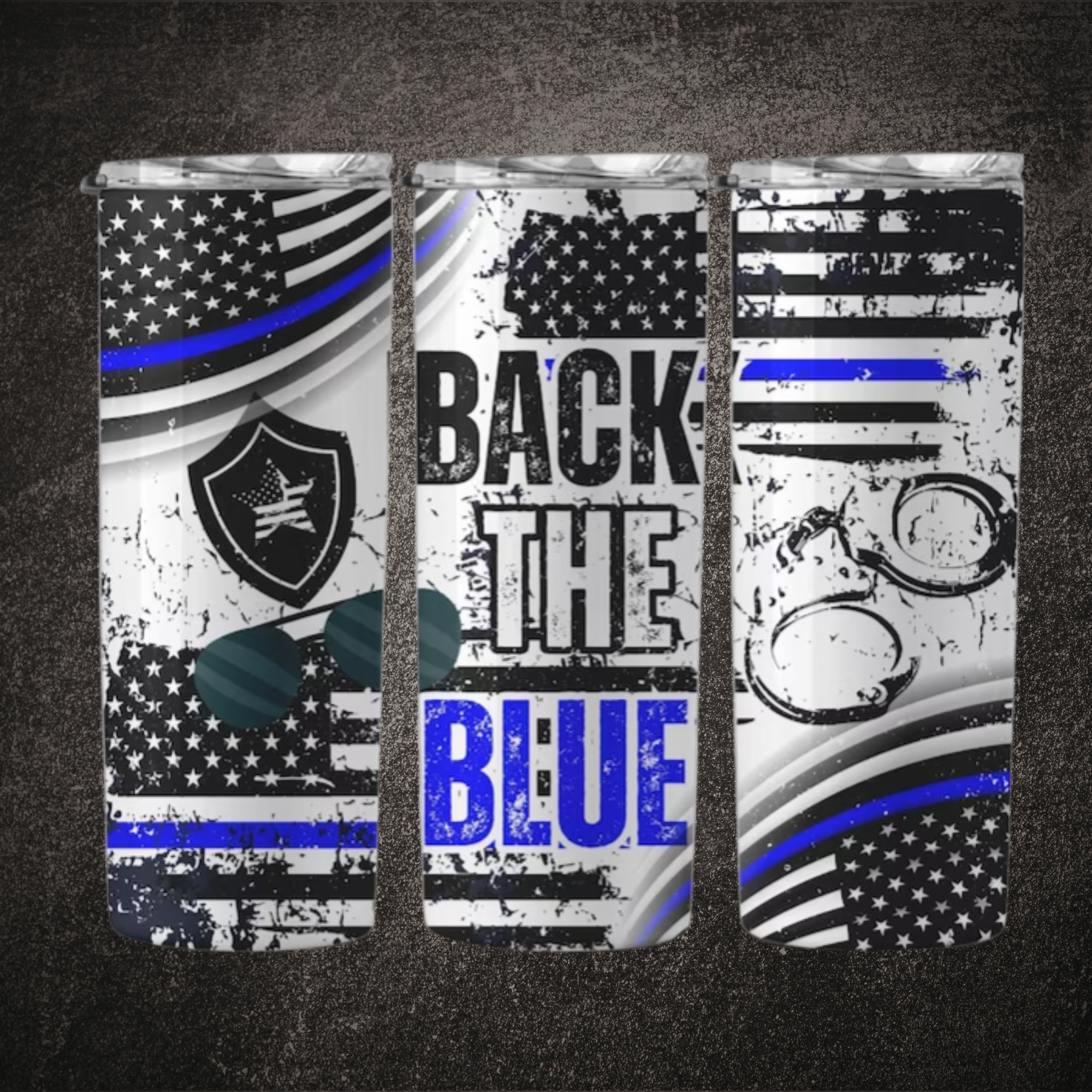 Back the Blue Skinny Tumbler