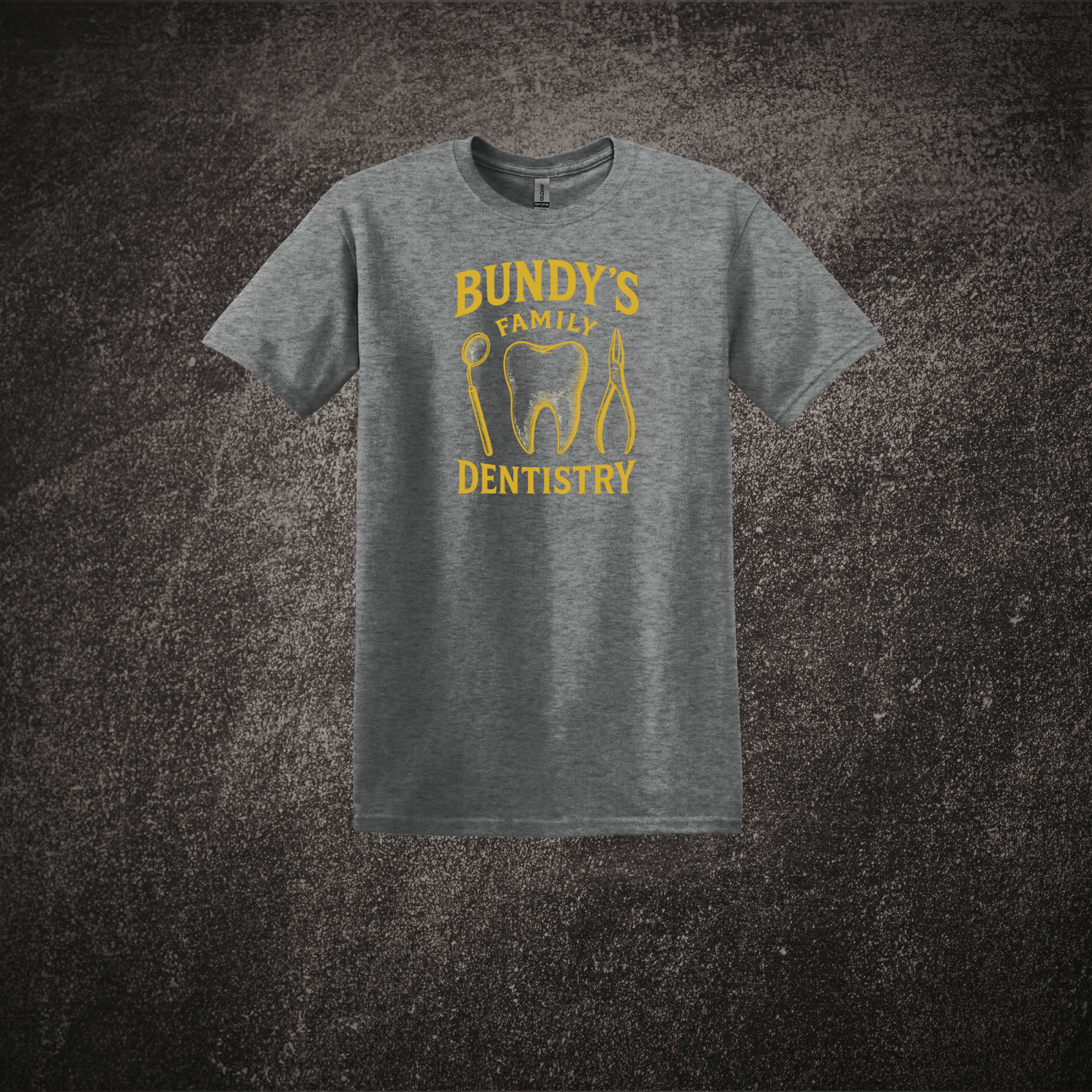 Bundy's Family Dentistry - SS Tee - Graphite Heather.png