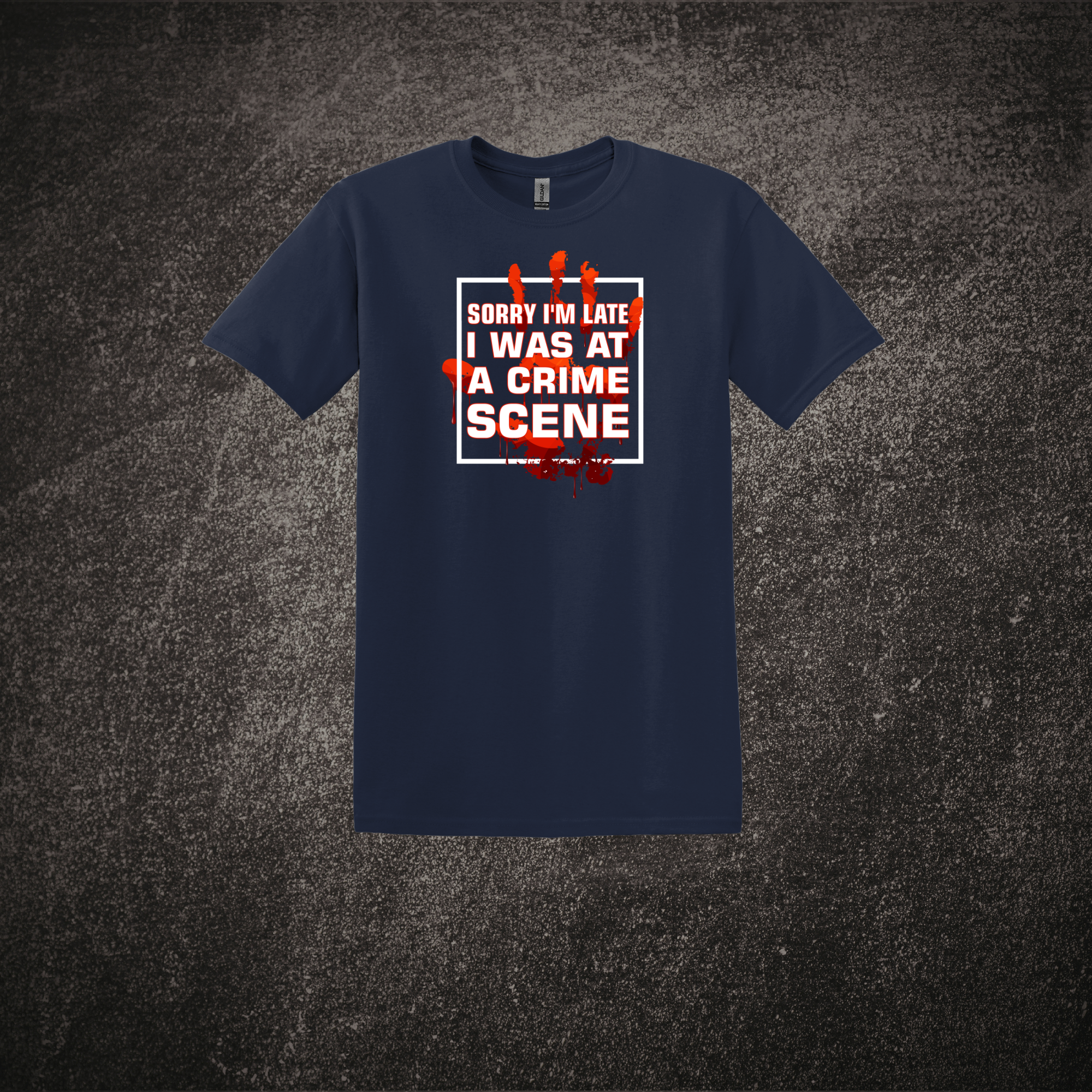 Sorry I'm Late - SS Tee Navy.png