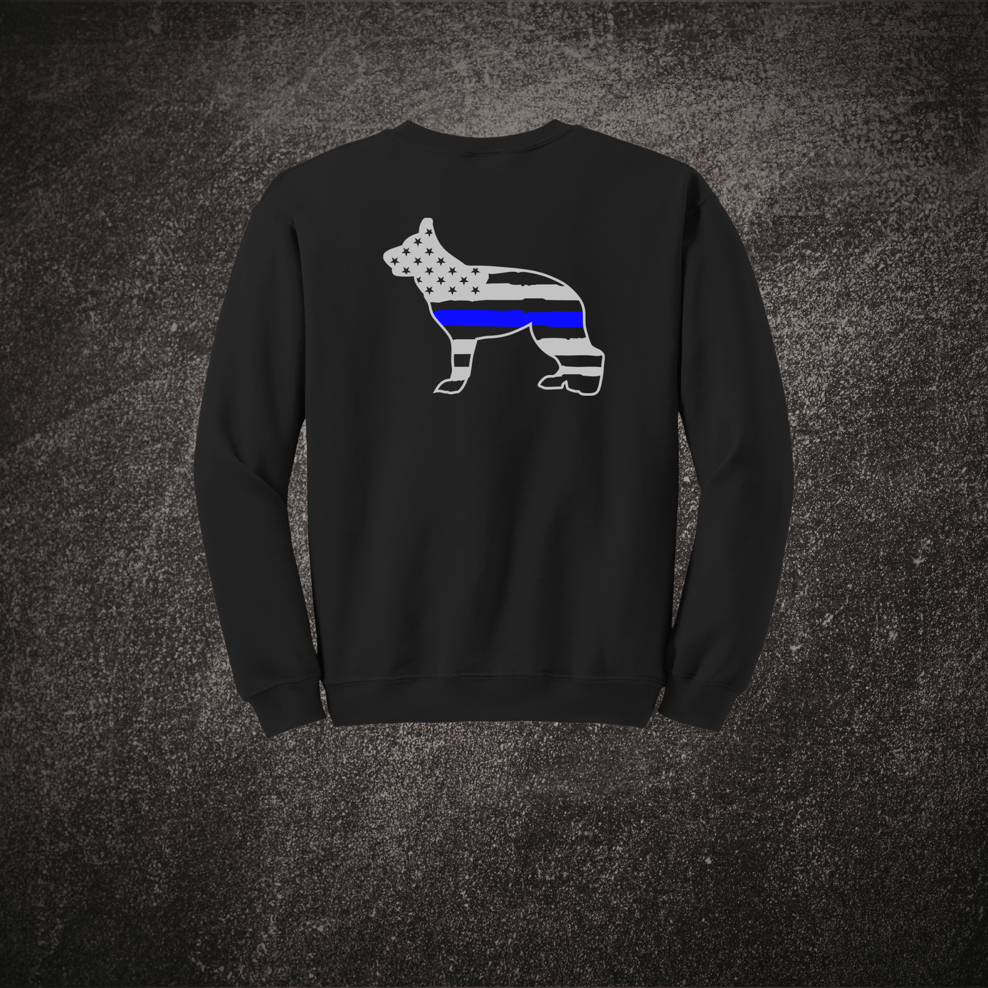 Thin Blue Line K9 Sweatshirt Back.png