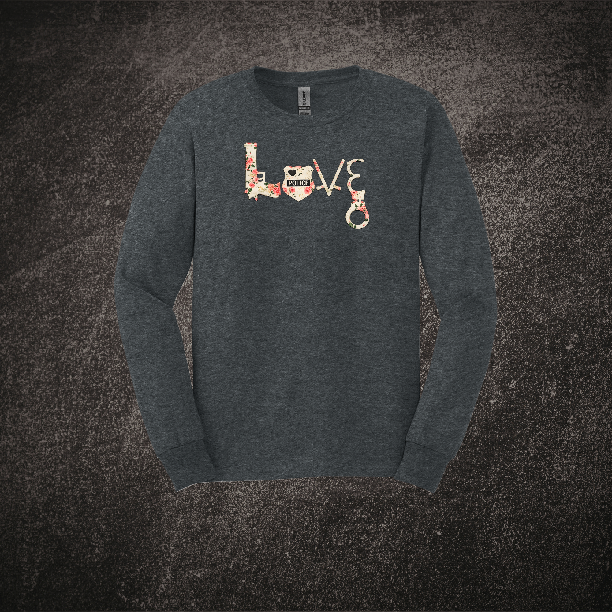 Police Love - LS Tee Dark Heather.png