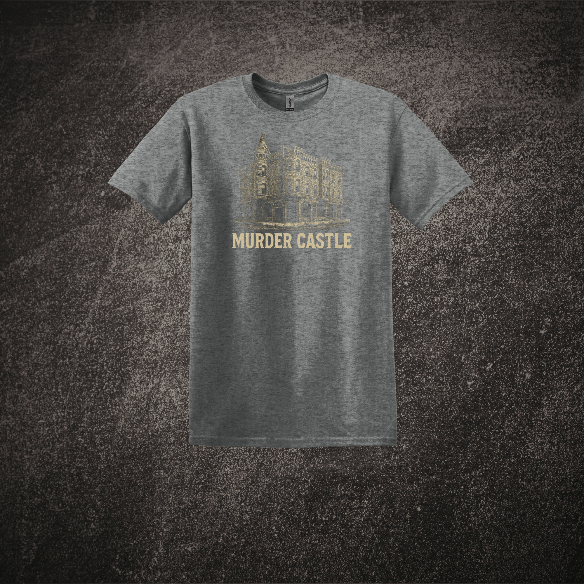 Murder Castle - SS Tee Graphite Heather.png