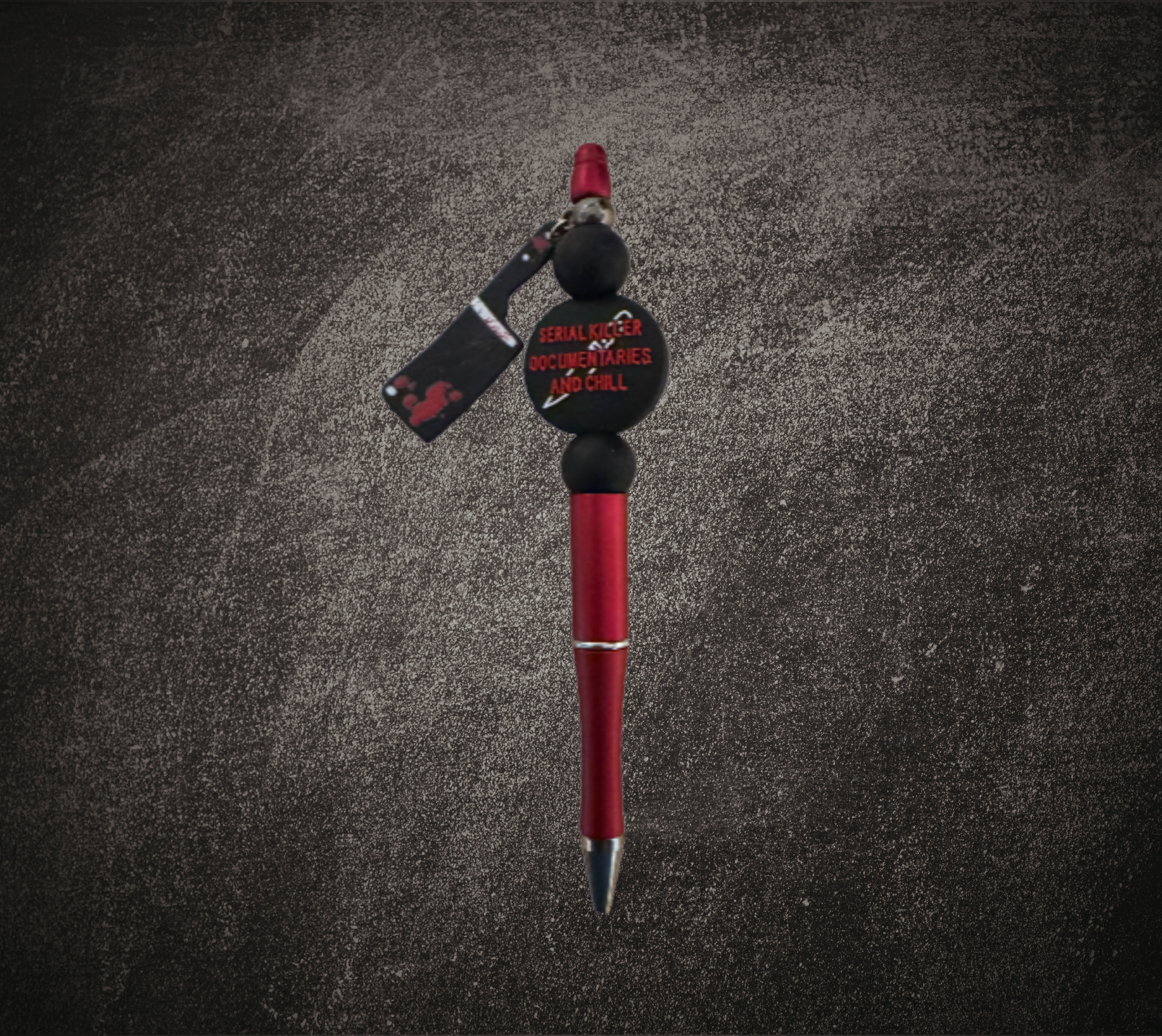 Custom Serial Killer Documentaries & Chill Beaded Pen